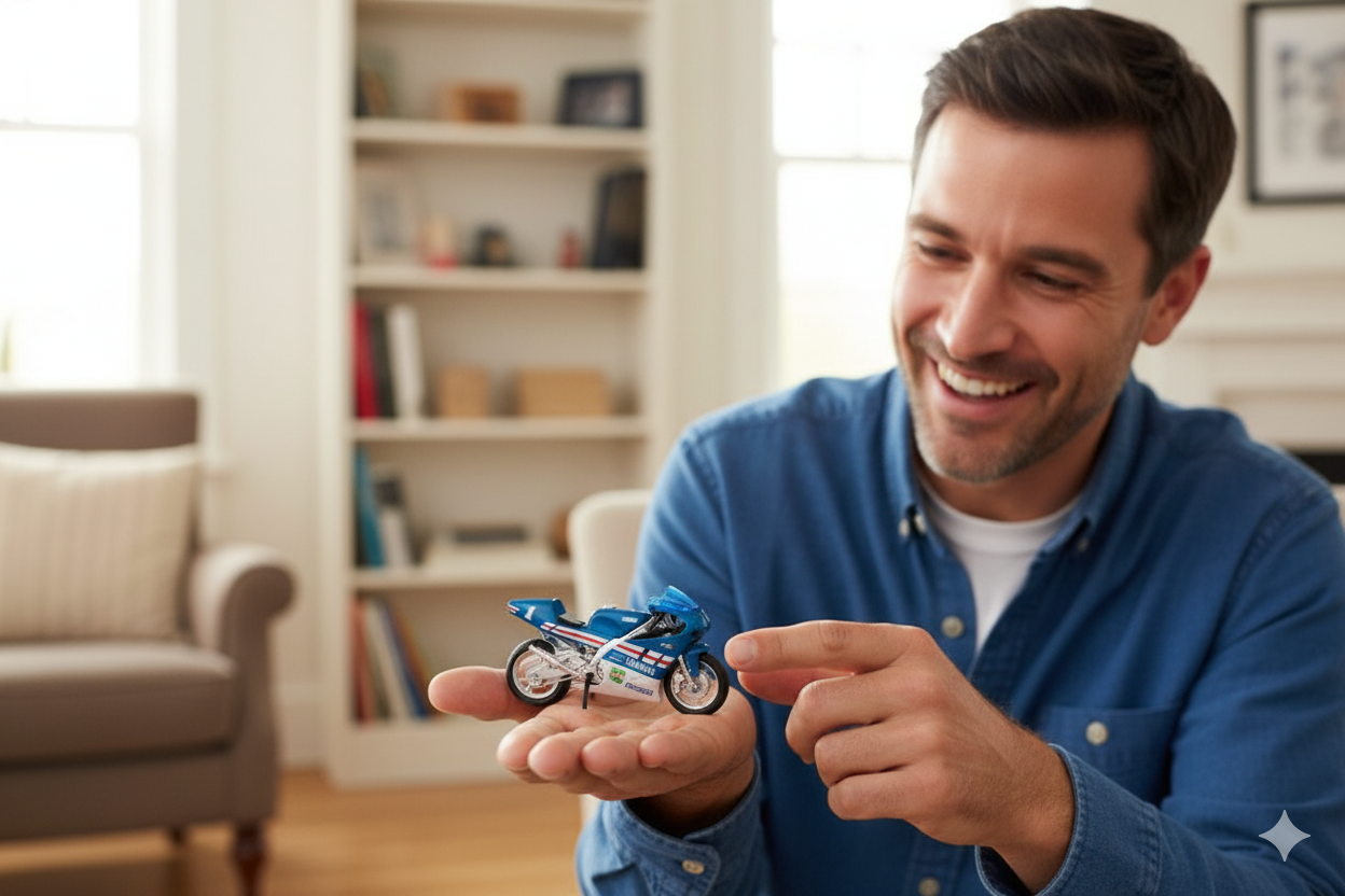 Moto Yamaha TZ250M Escala 1:18 - Welly-4