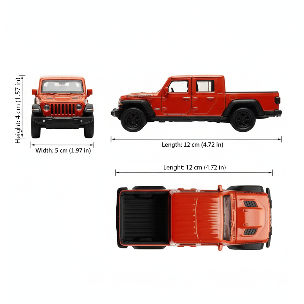 Camioneta Jeep Gladiator 2020 - Welly Escala 1:34:39-4