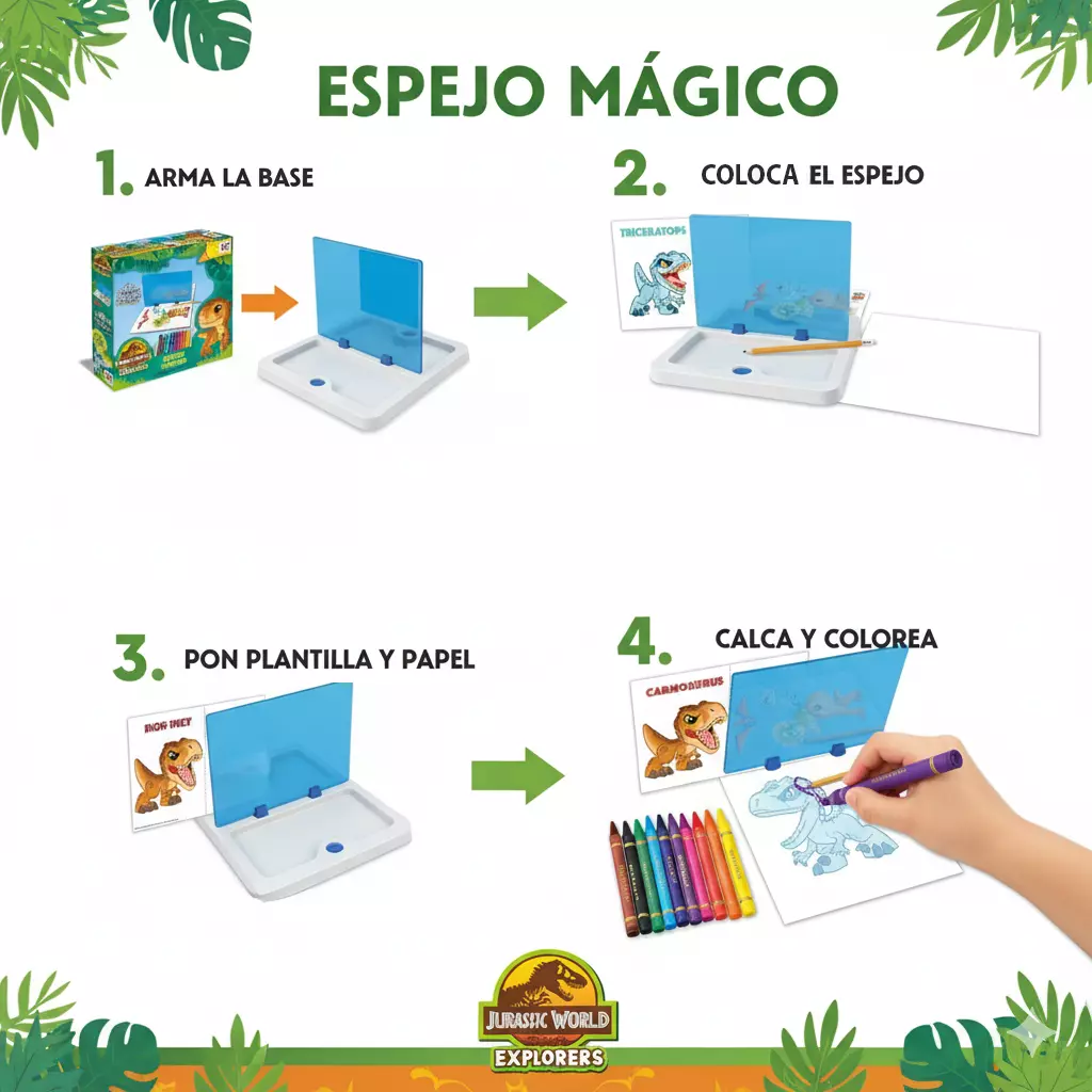 Juego Educativo Espejo Mágico - Jurassic-5