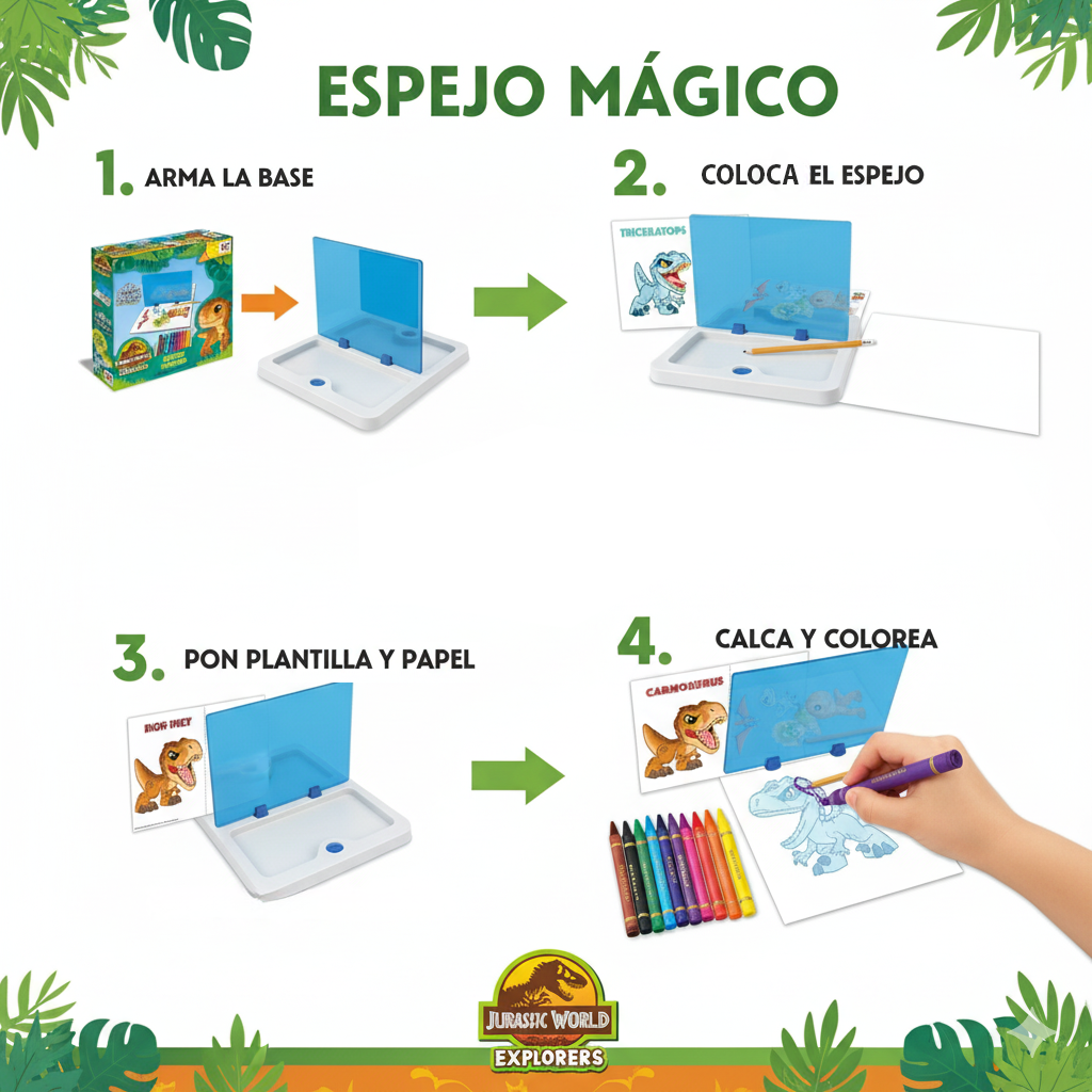 Juego Educativo Espejo Mágico - Jurassic-3