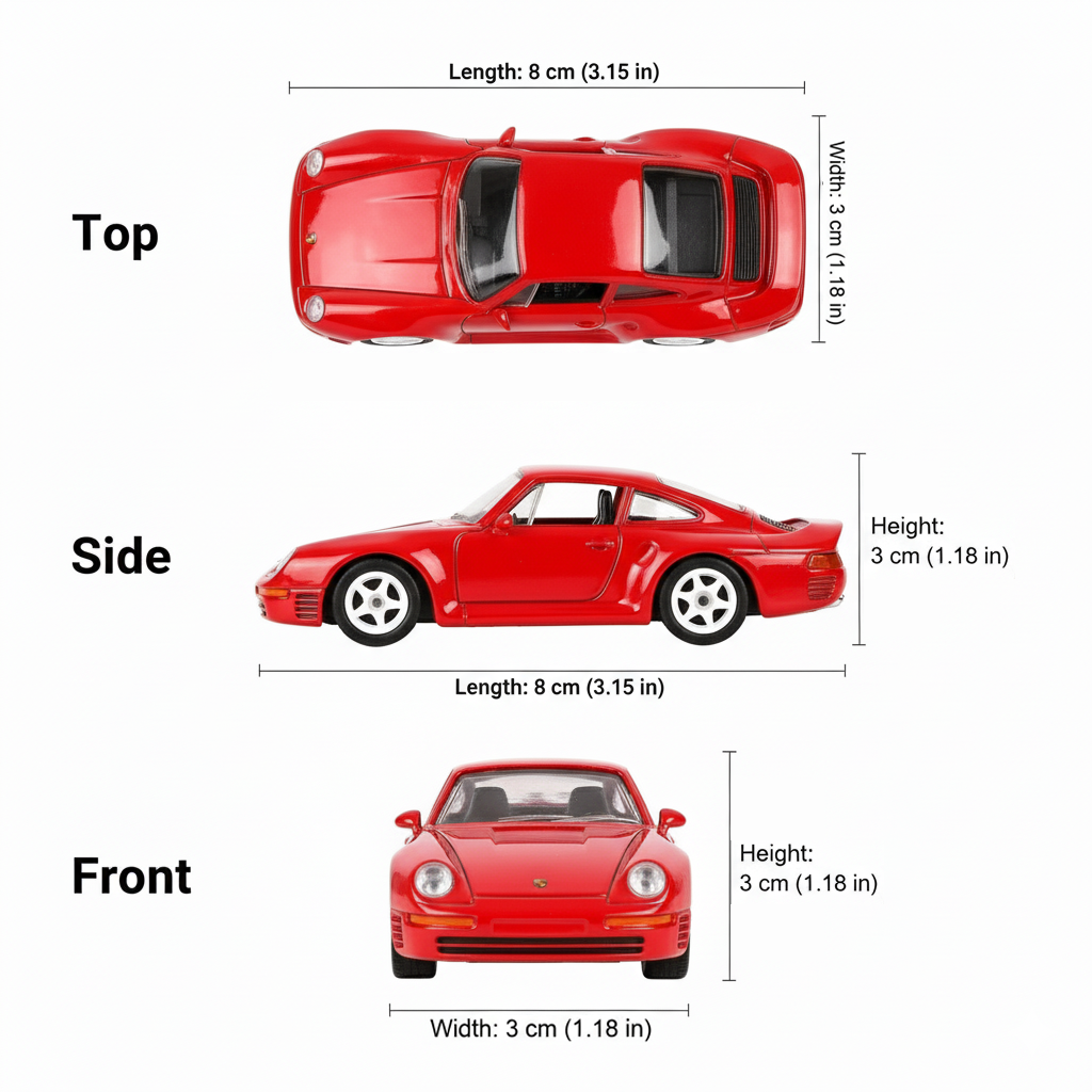 Auto Porsche 959 Escala 1:60 - Welly-3