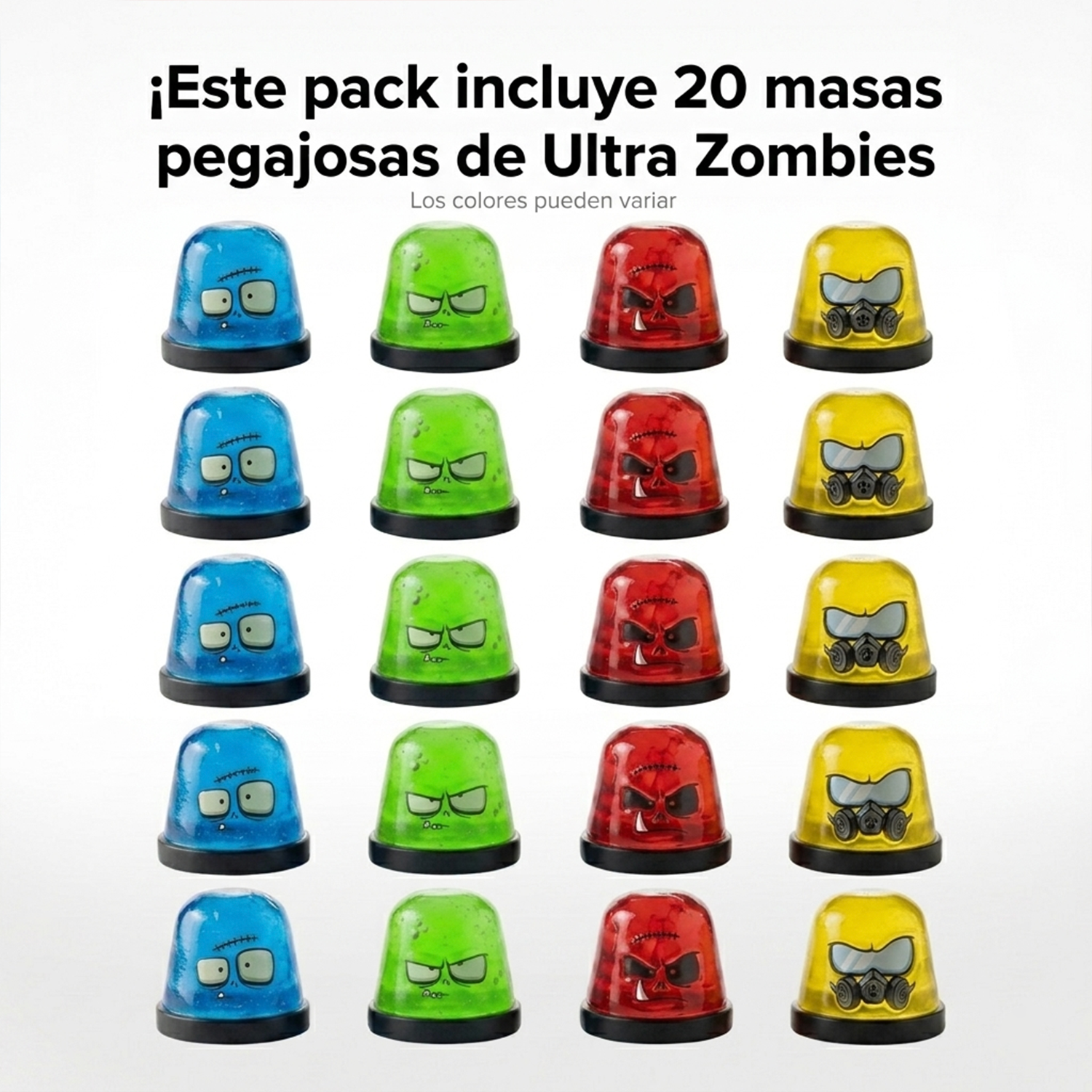 Pack x20 Masas Pegajosas Ultra Zombies Surtidas-2