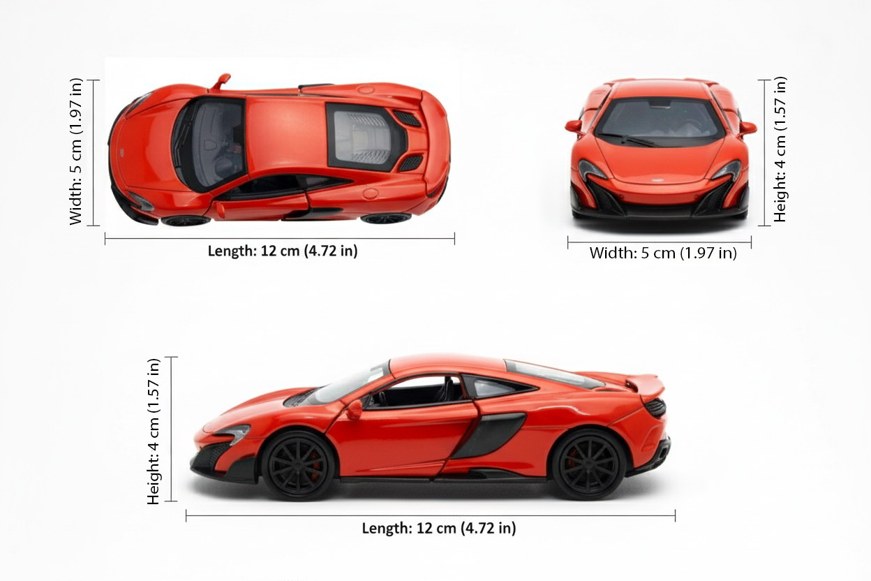 Auto Mclaren 675Lt - Welly Escala 1:34:39-4