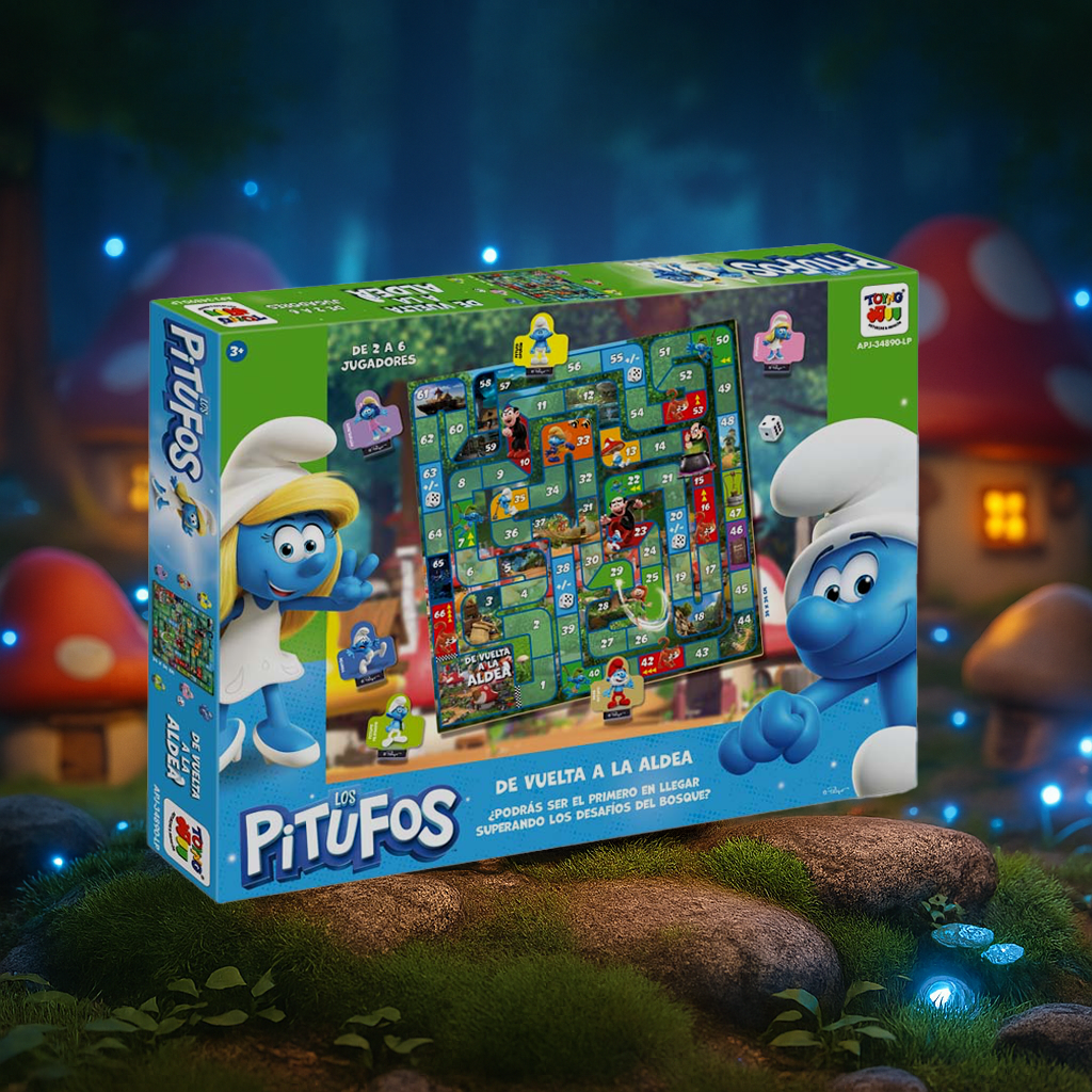 Juego de Mesa Vuelta A La Aldea - Los Pitufos-4