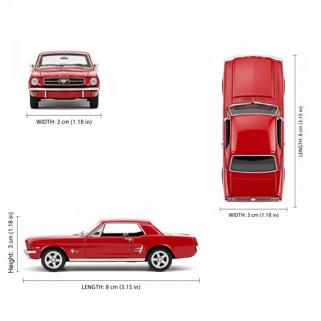 Auto Ford Mustang Coupe 1964 Escala 1:60 - Welly-3