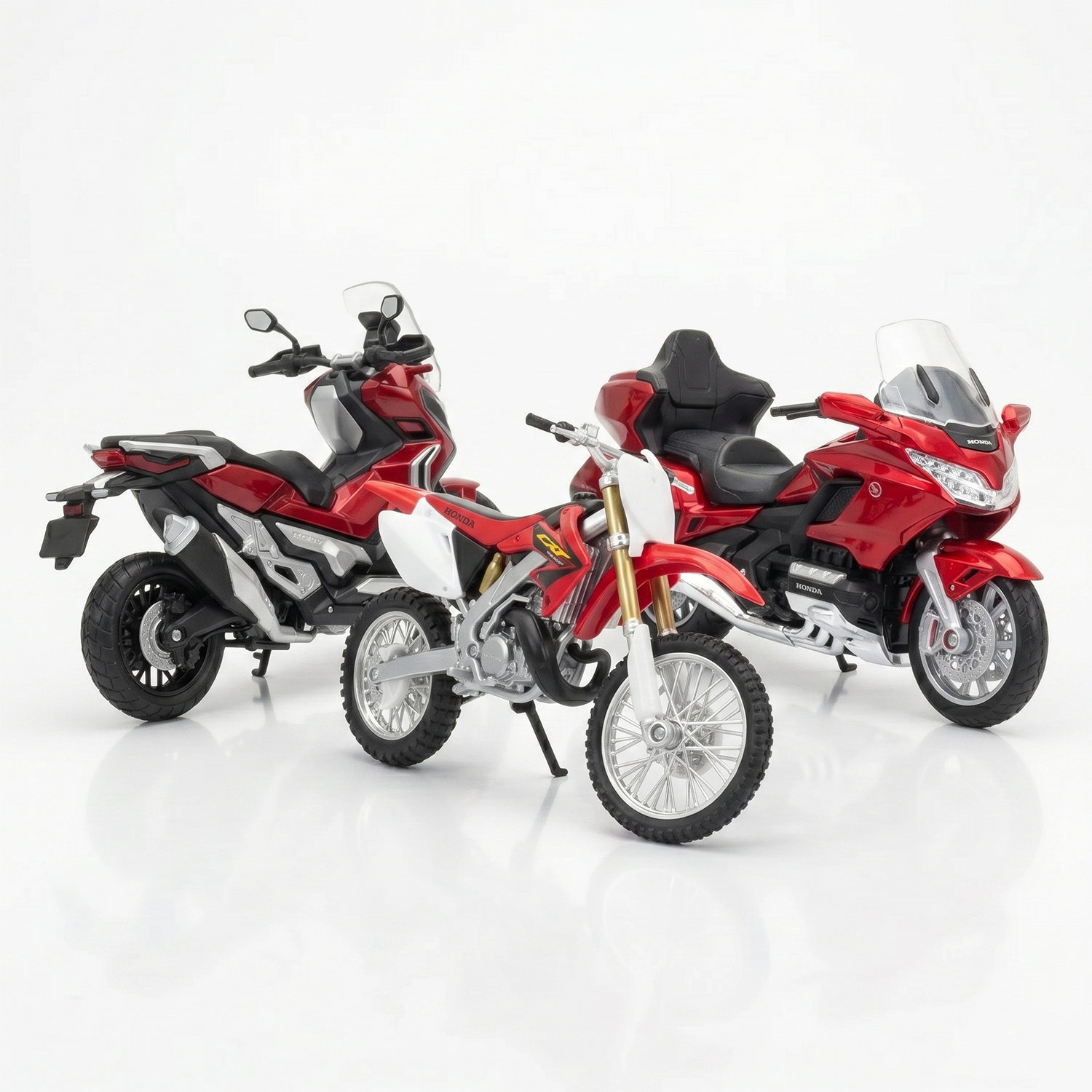 Pack x3 Motos Honda Welly Escala 1:18-0