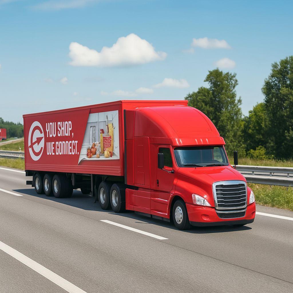 Camión Freightliner Tractor Trailer Escala 1:64 - Welly-3