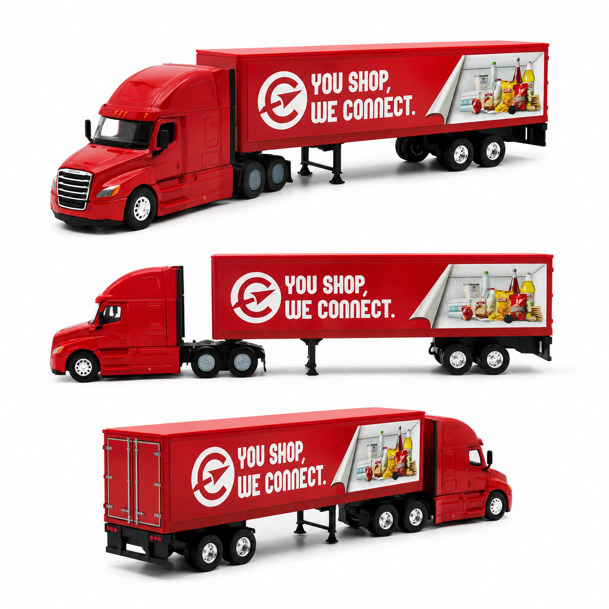 Camión Freightliner Tractor Trailer Escala 1:64 - Welly-0