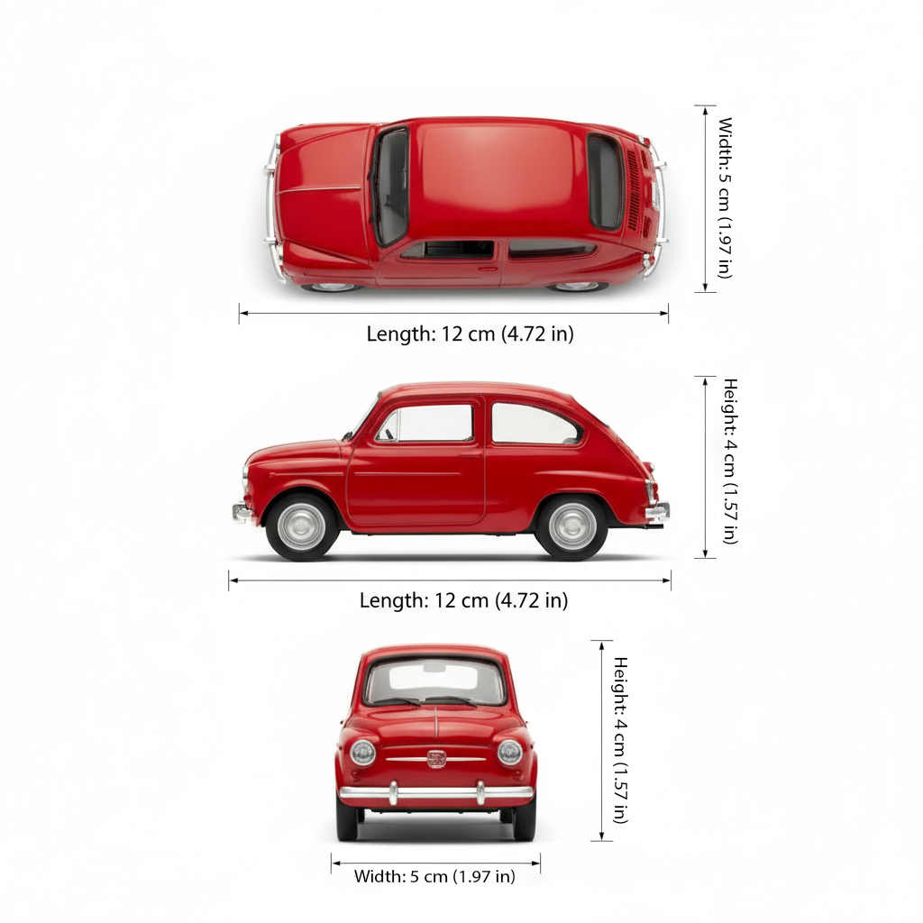 Auto Fiat 600 - Welly Escala 1:34:39-6