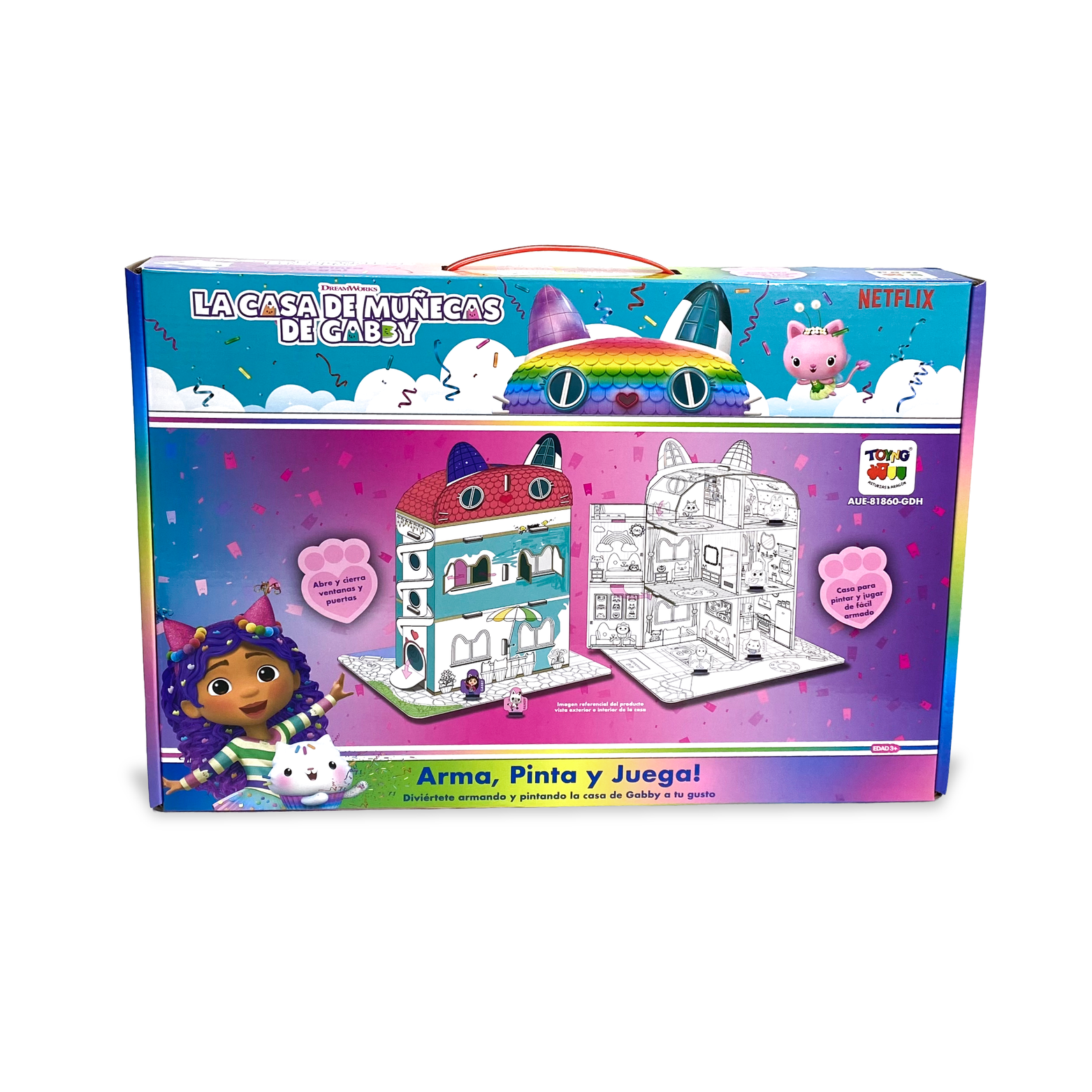 Casa para Armar, Pintar y Jugar (Chica) – Gabby’s Dollhouse-5