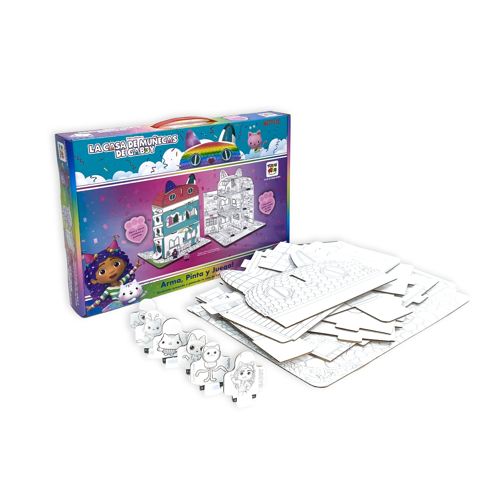 Casa para Armar, Pintar y Jugar (Chica) – Gabby’s Dollhouse-2