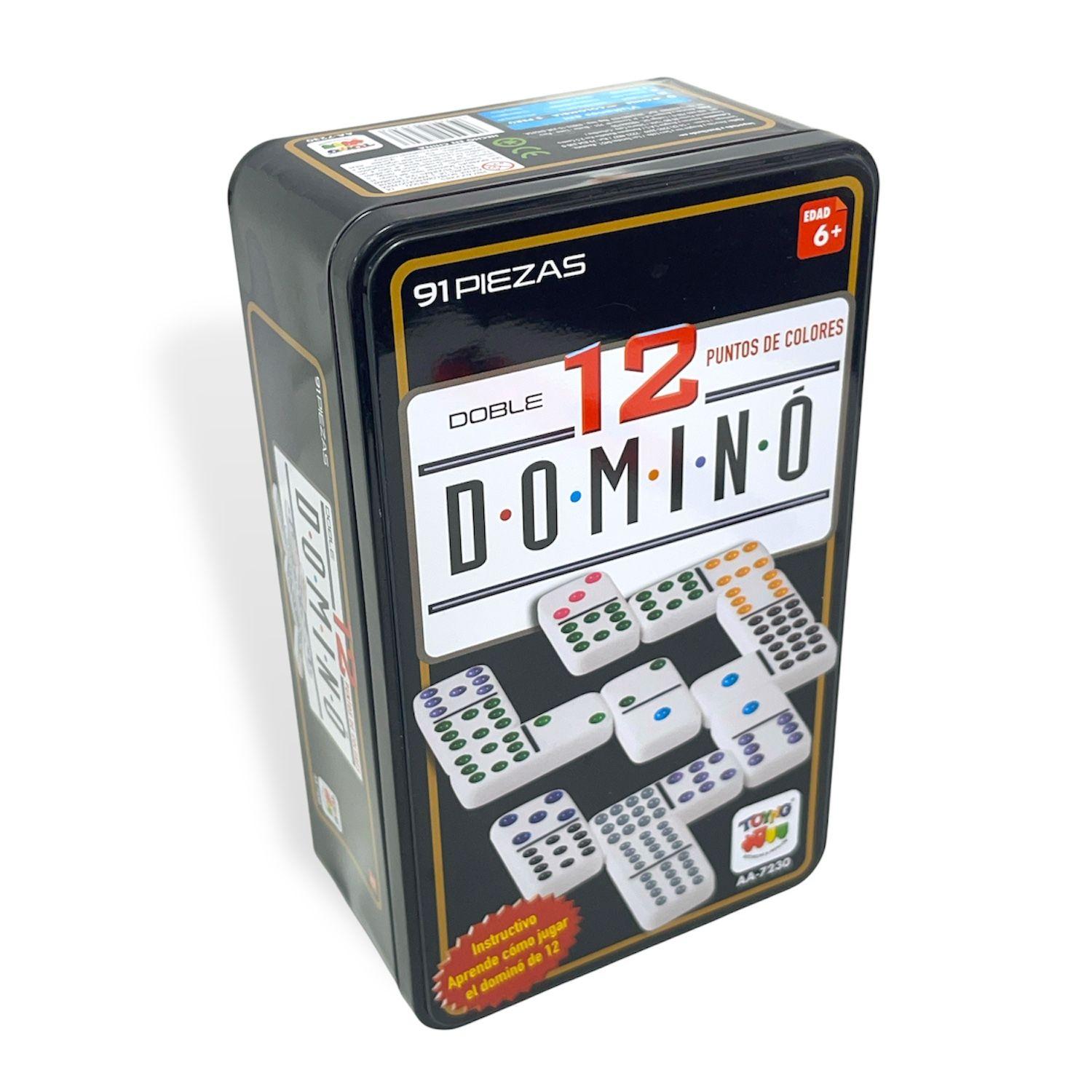Juego de Mesa Dominó 12 Caja Metálica - Toyng-5