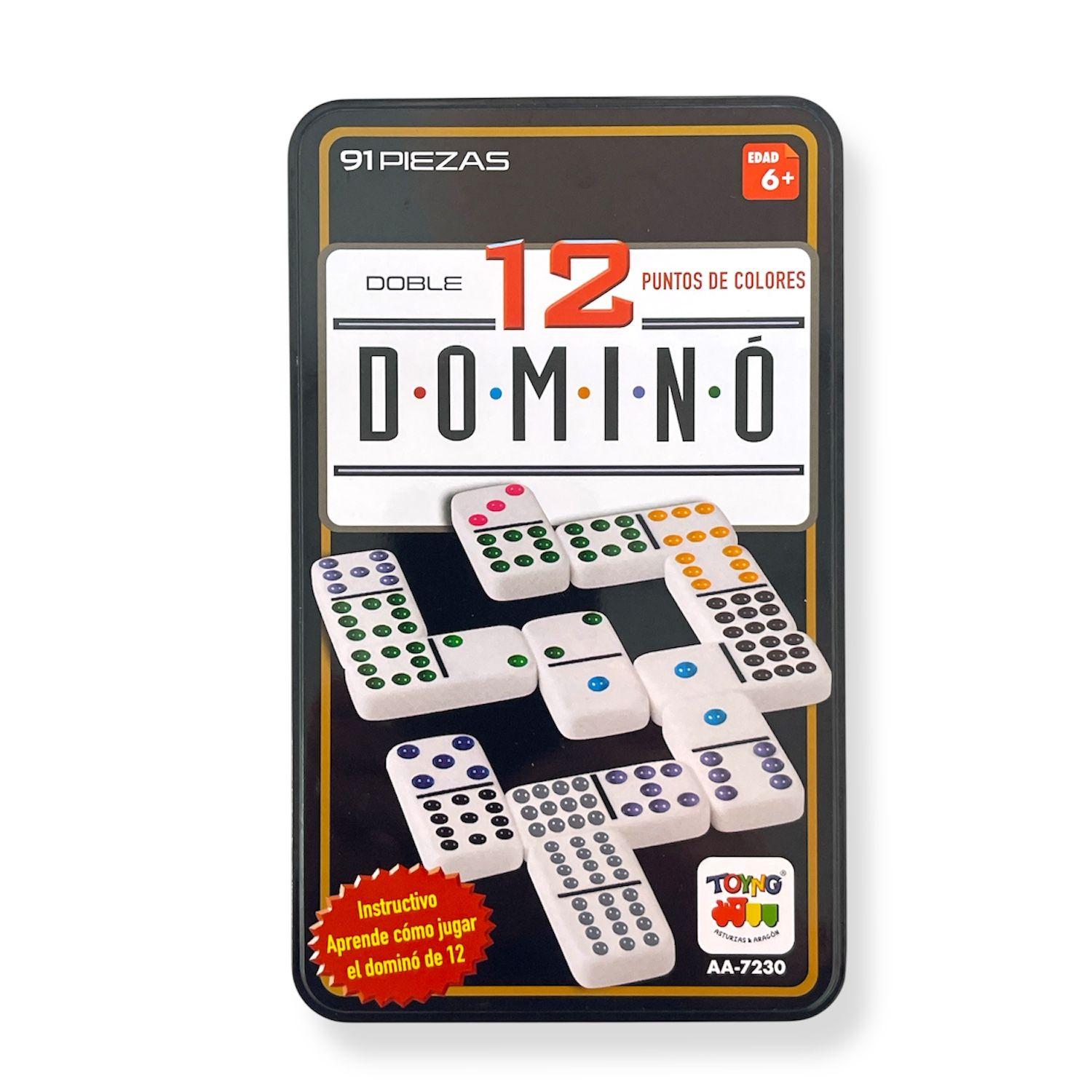 Juego de Mesa Dominó 12 Caja Metálica - Toyng-6