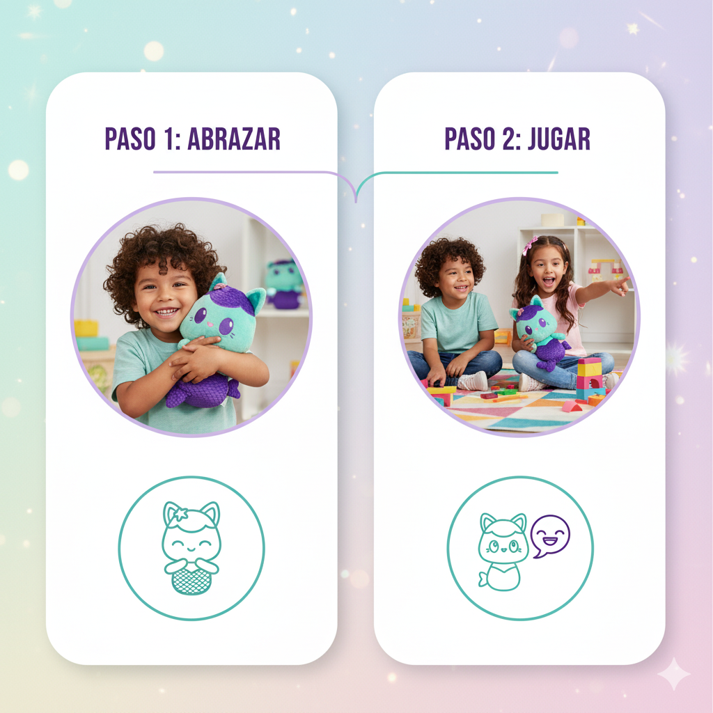 Peluche Mercat Gatito Sirena 25 cm - Gabby’s Dollhouse-7