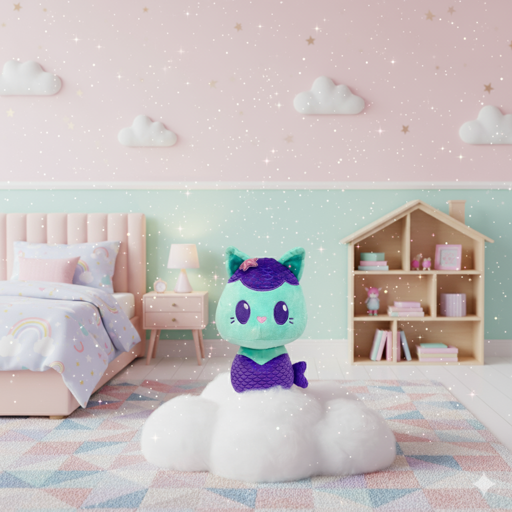 Peluche Mercat Gatito Sirena 25 cm - Gabby’s Dollhouse-6