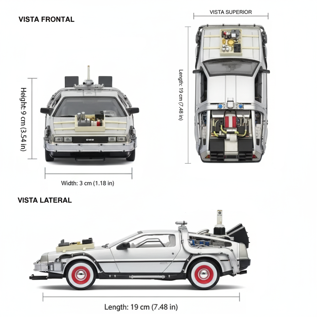 Back To The Future III Delorean - Welly Escala 1:24-3