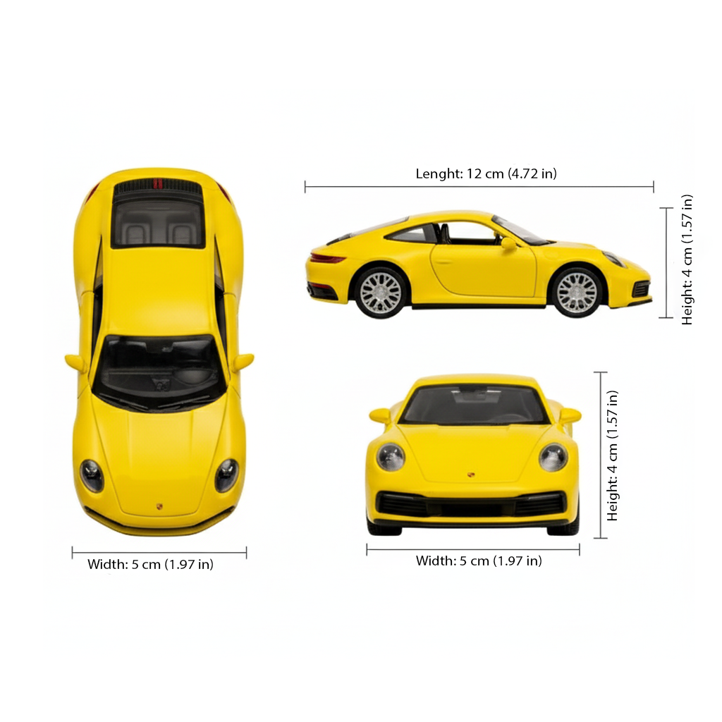Auto Porsche 911 Carrera 4S - Welly Escala 1:34:39-4