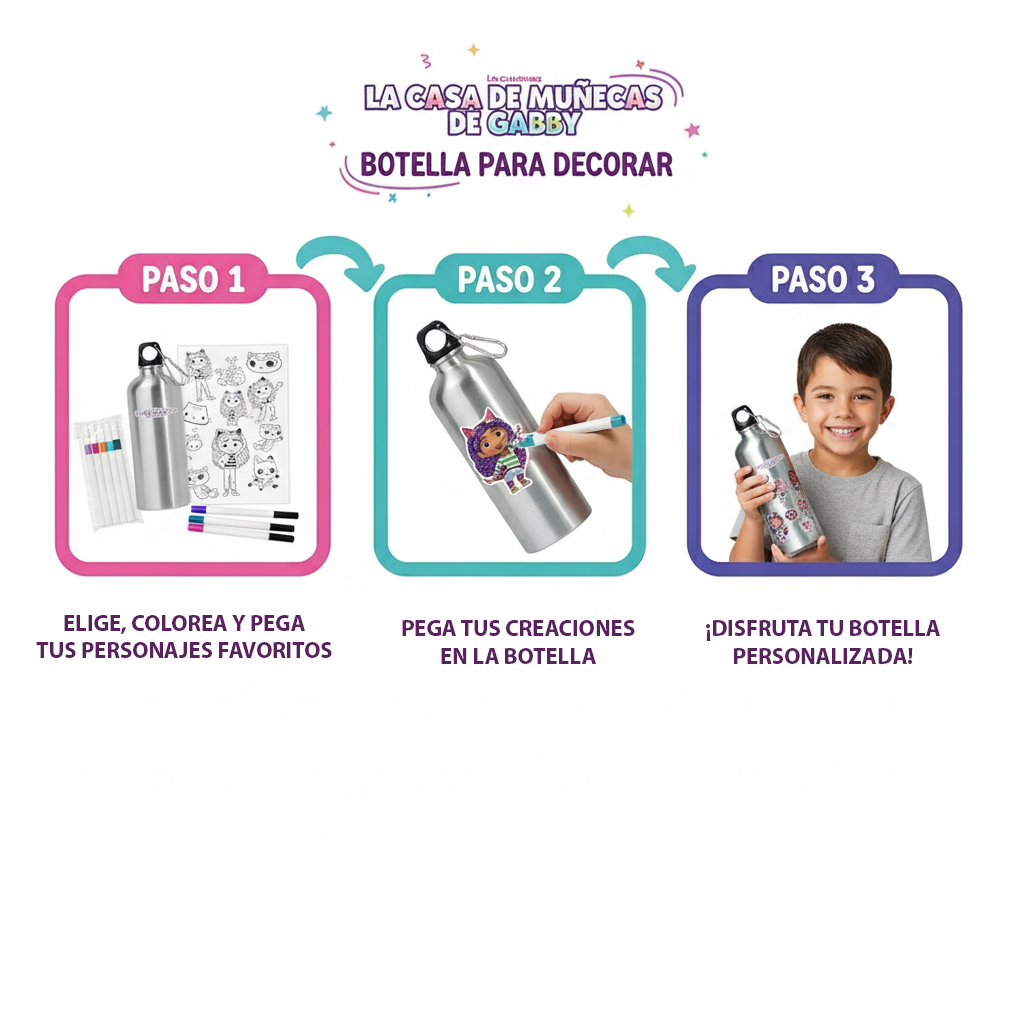 Botella Para Decorar - Gabby's Dollhouse-8
