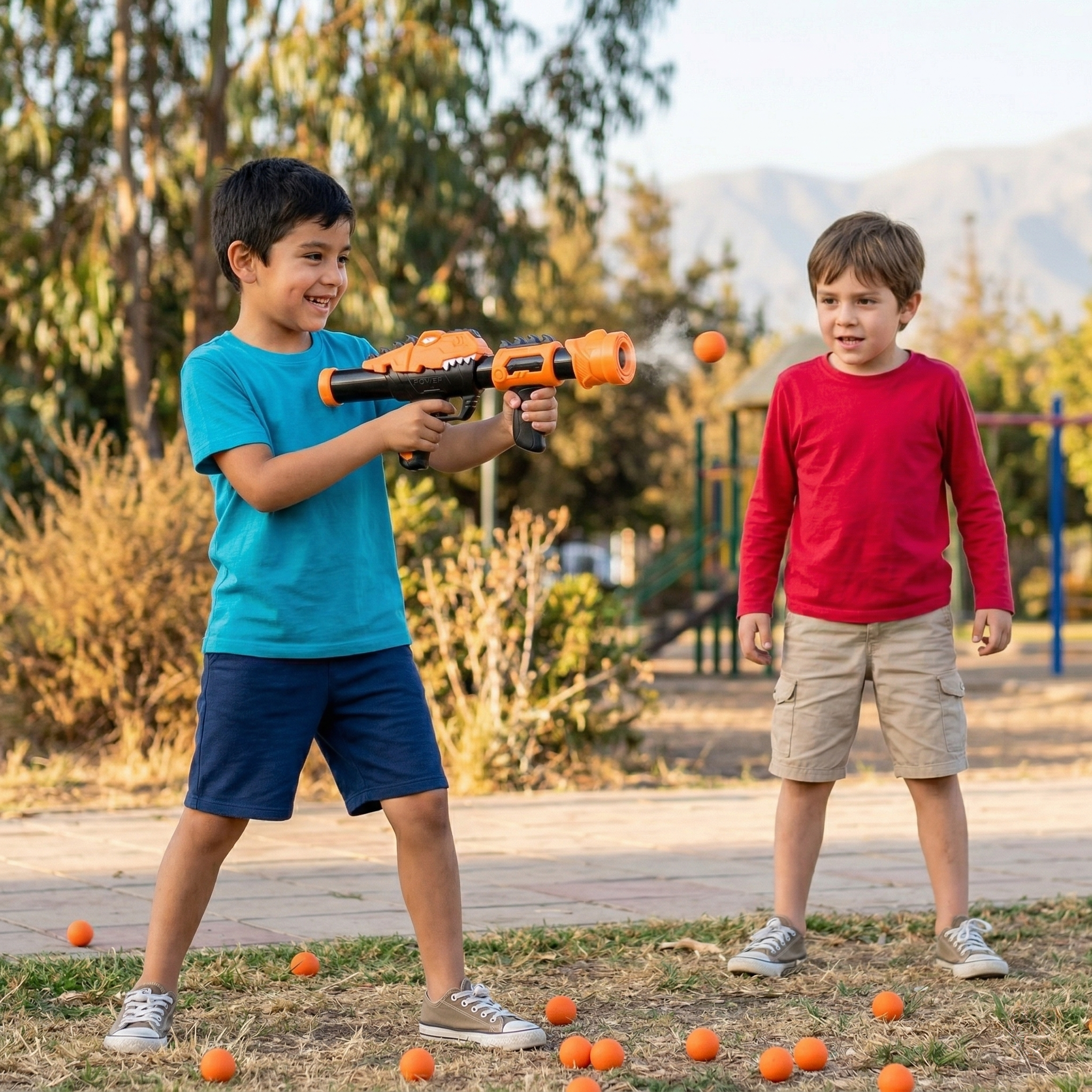 Juguete Lanzador Dinosaurio Pelotas - Toyng-5