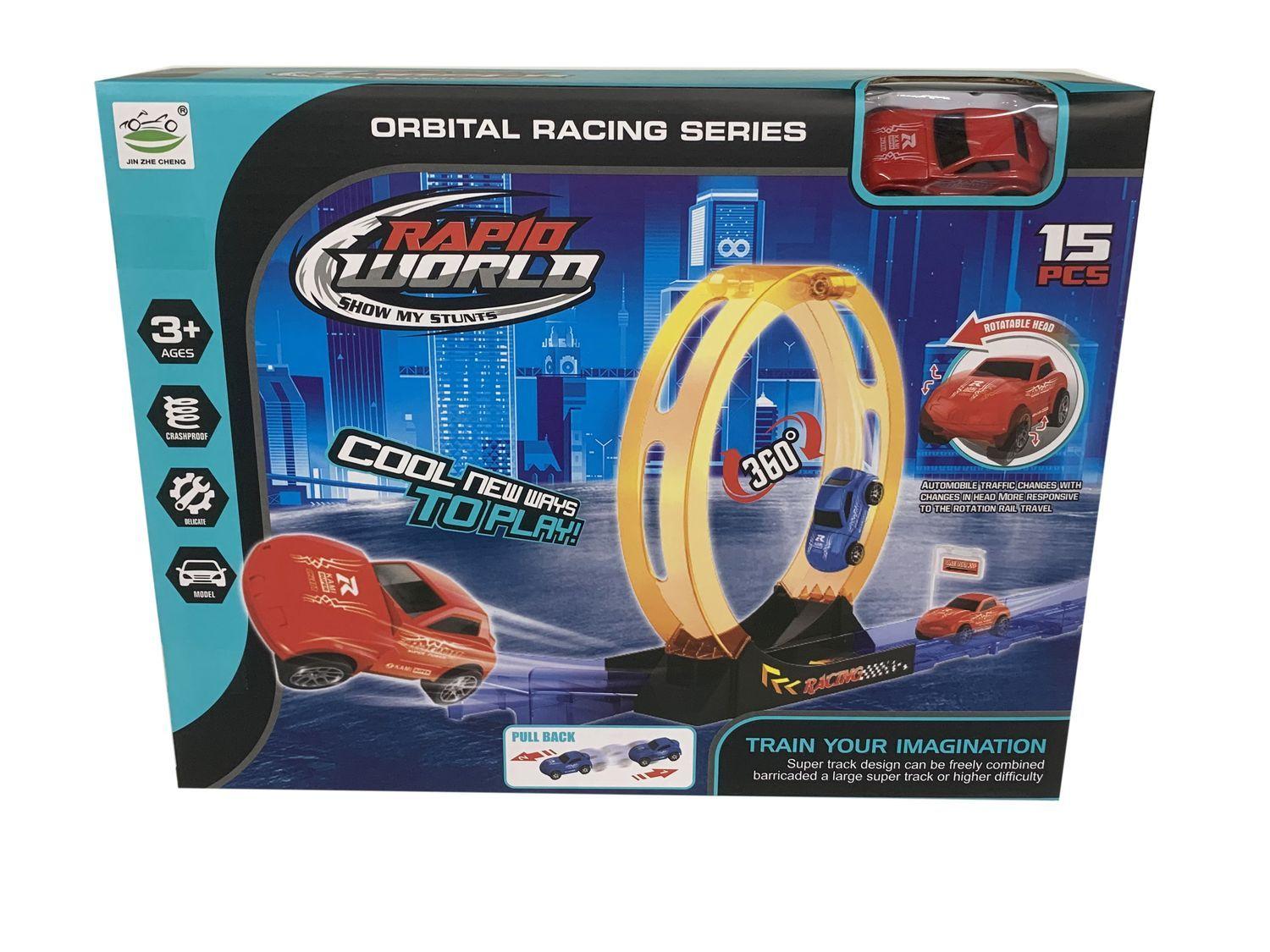 Juguete Pista 15 Piezas 1 Auto Pull Back - Toyng-2