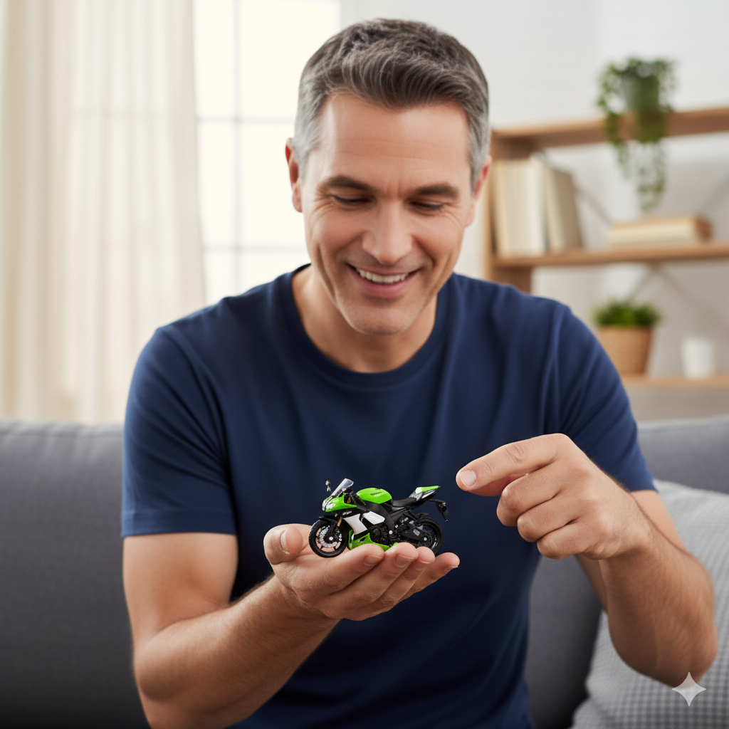 Moto Kawasaki 2009 Ninja ZX-10R Escala 1:18 - Welly-4