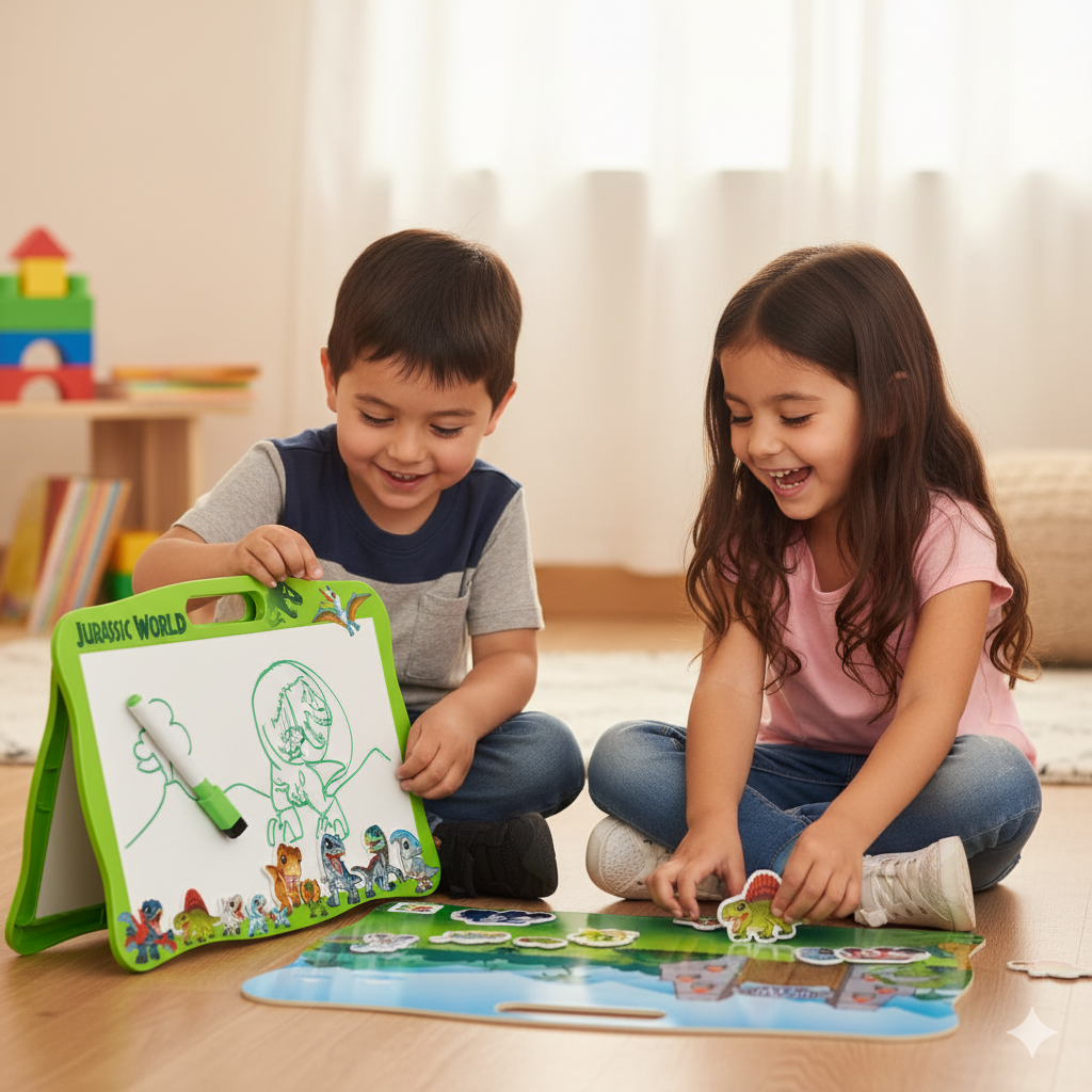 Juego Educativo Pizarra 2 En 1 - Jurassic-3