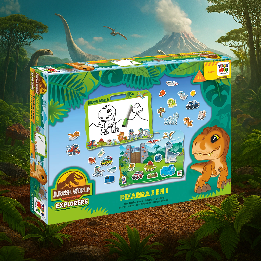Juego Educativo Pizarra 2 En 1 - Jurassic-7