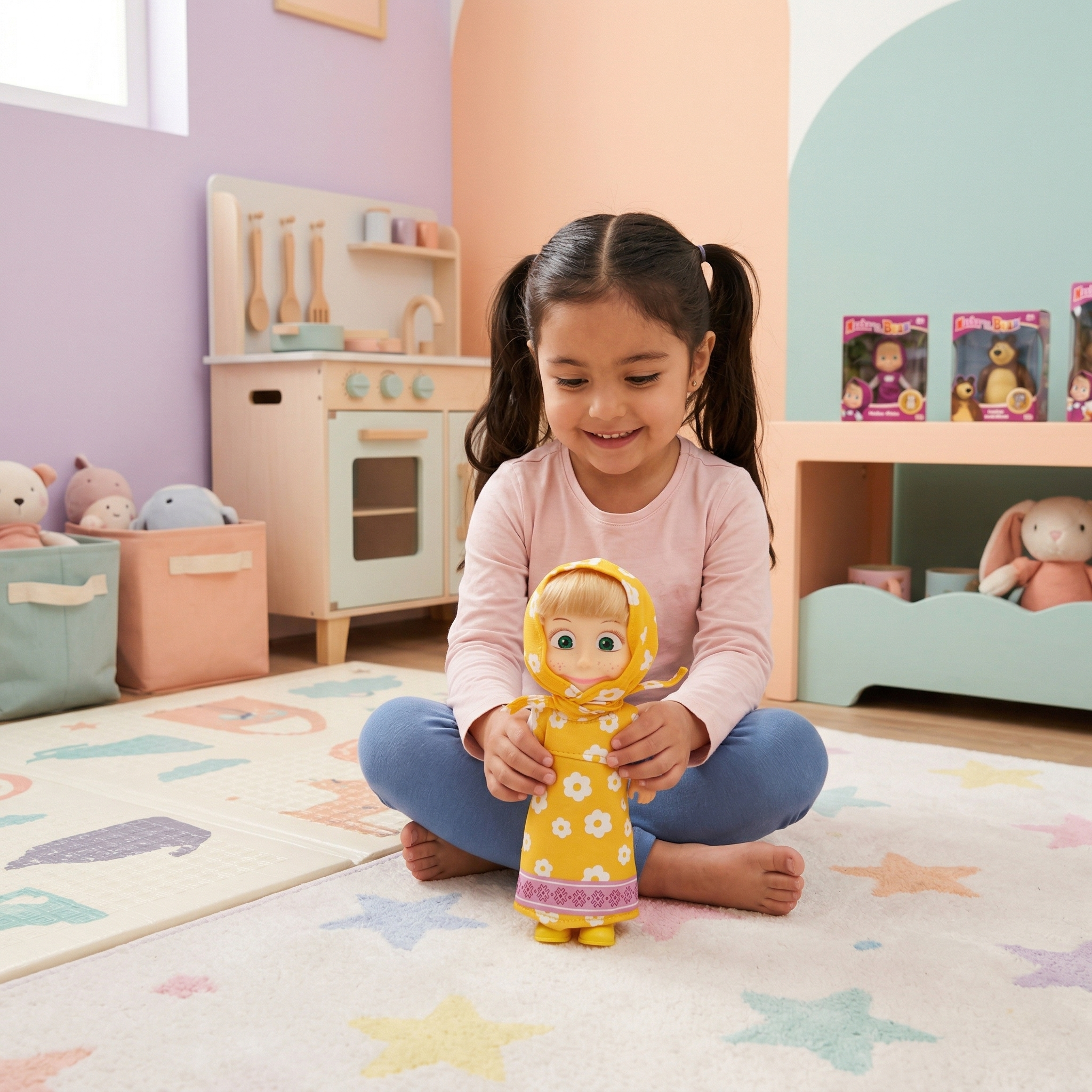 Juguete Muñeca Masha Vestido Amarillo - Masha Y El Oso-5