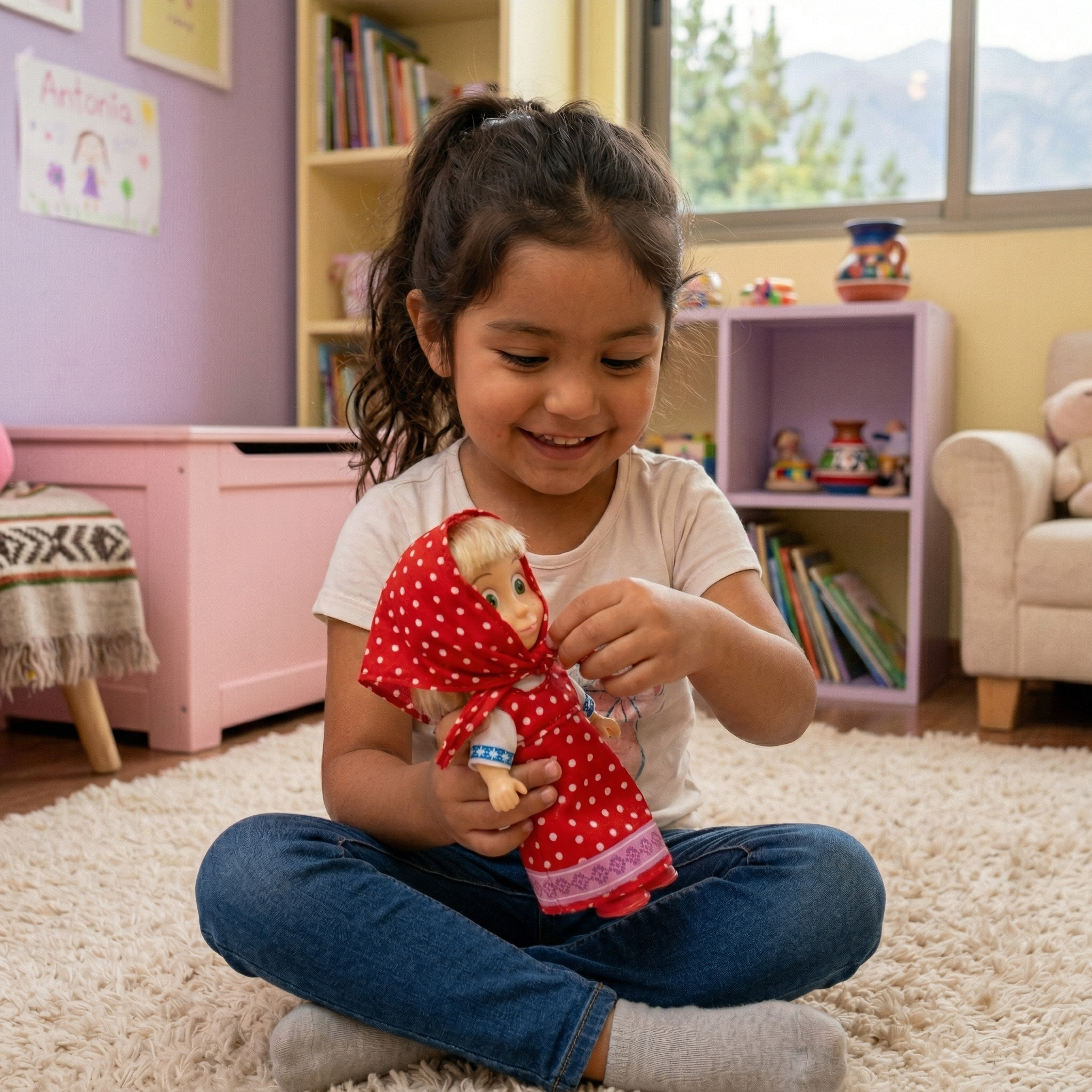 Juguete Muñeca Masha Vestido Rojo - Masha Y El Oso-5
