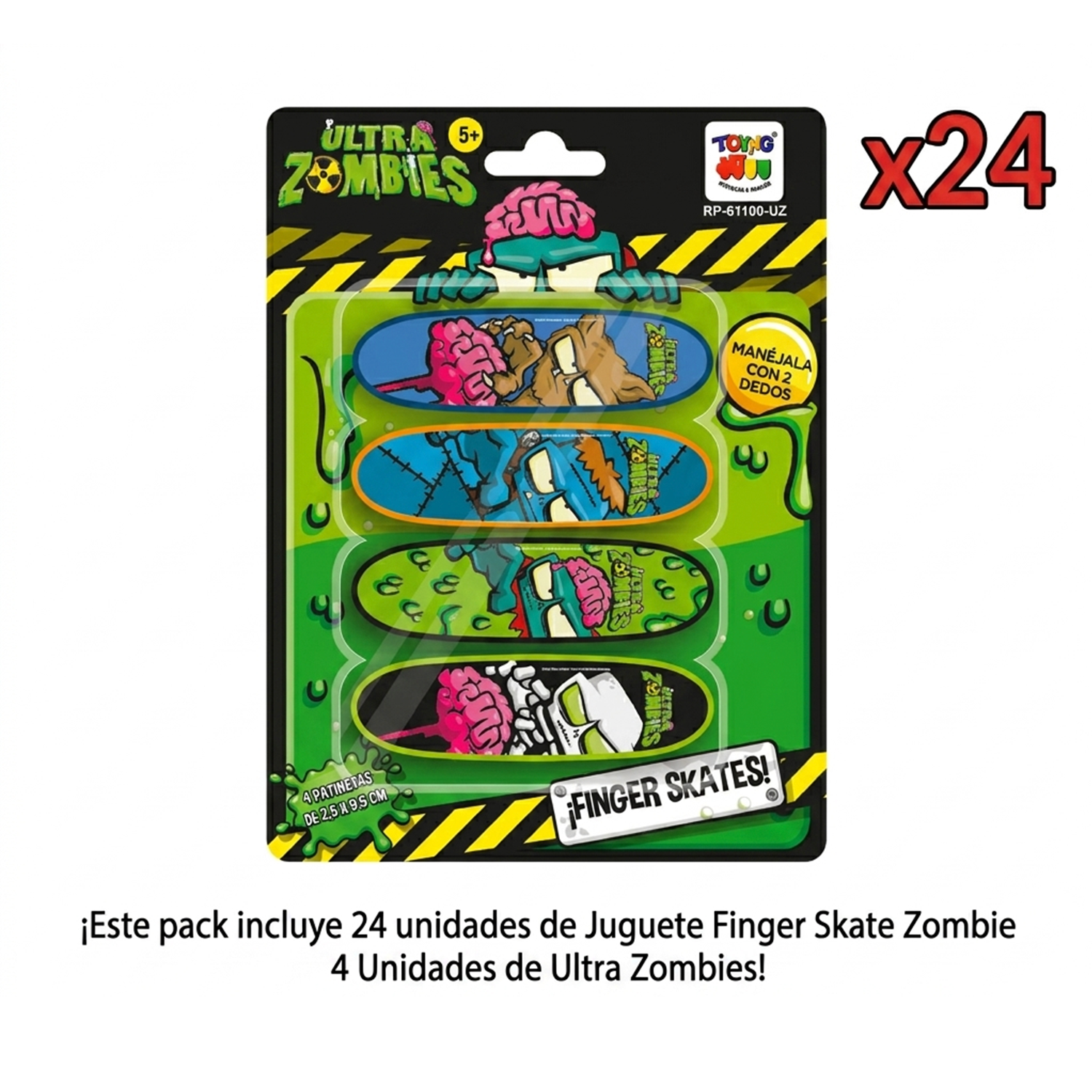 Pack x24 Blister Finger Skate Ultra Zombies-3