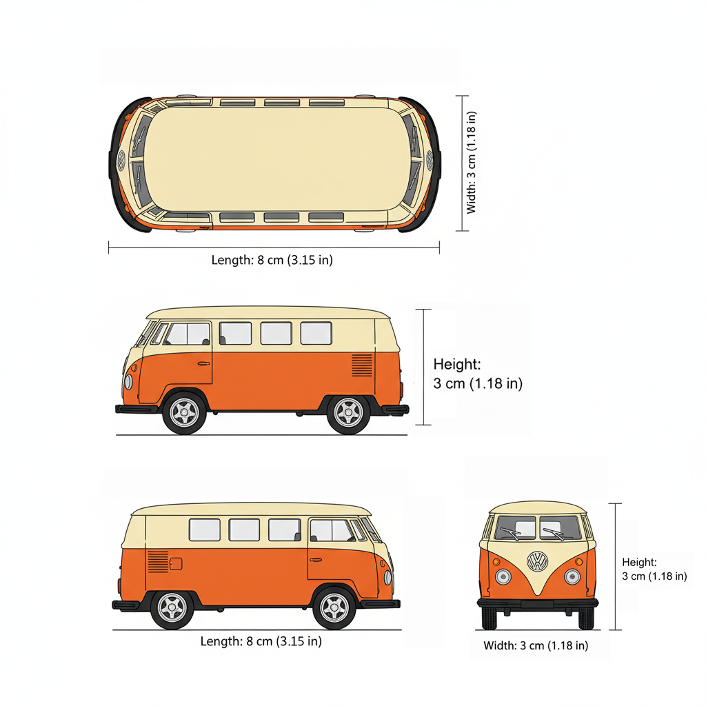 Suv Volkswagen T1 Bus - Welly Escala 1:60-6