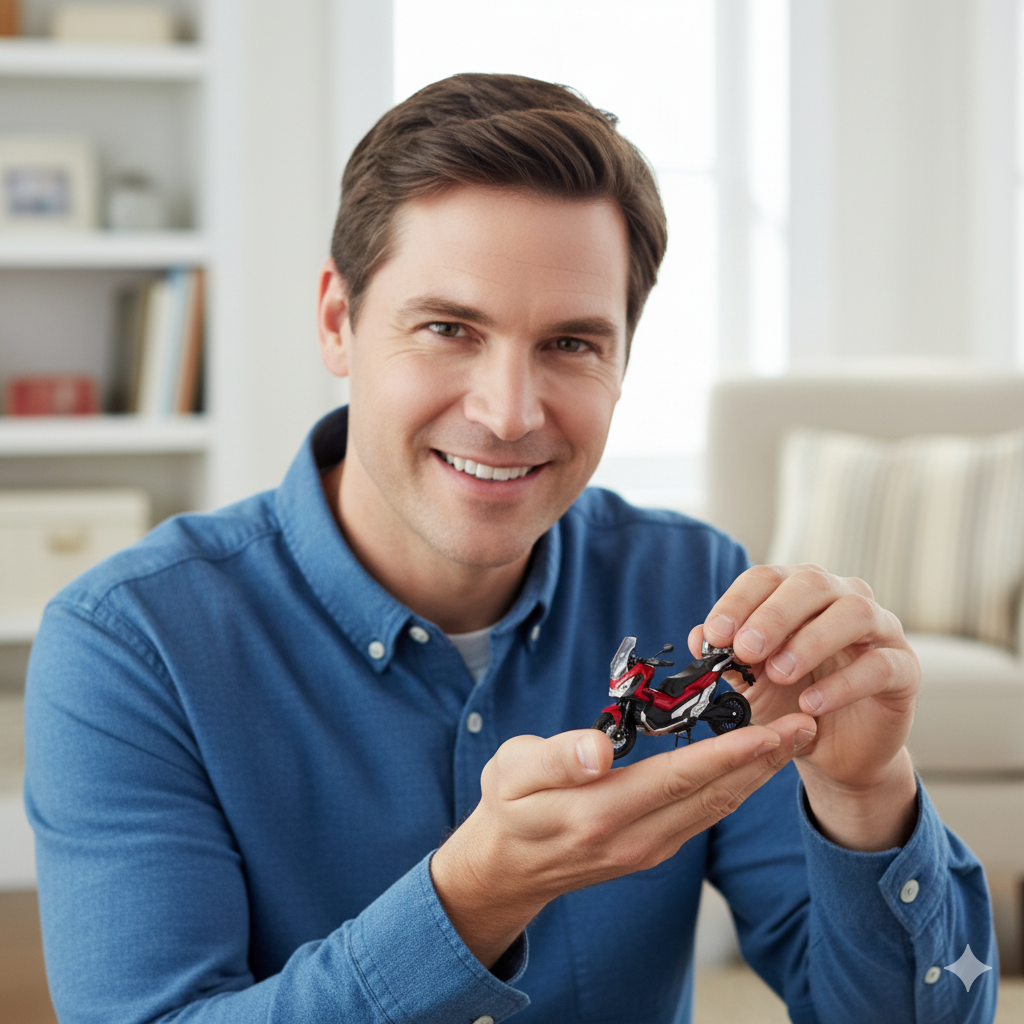 Moto Honda X-Adv 2018 Escala 1:18 - Welly-5