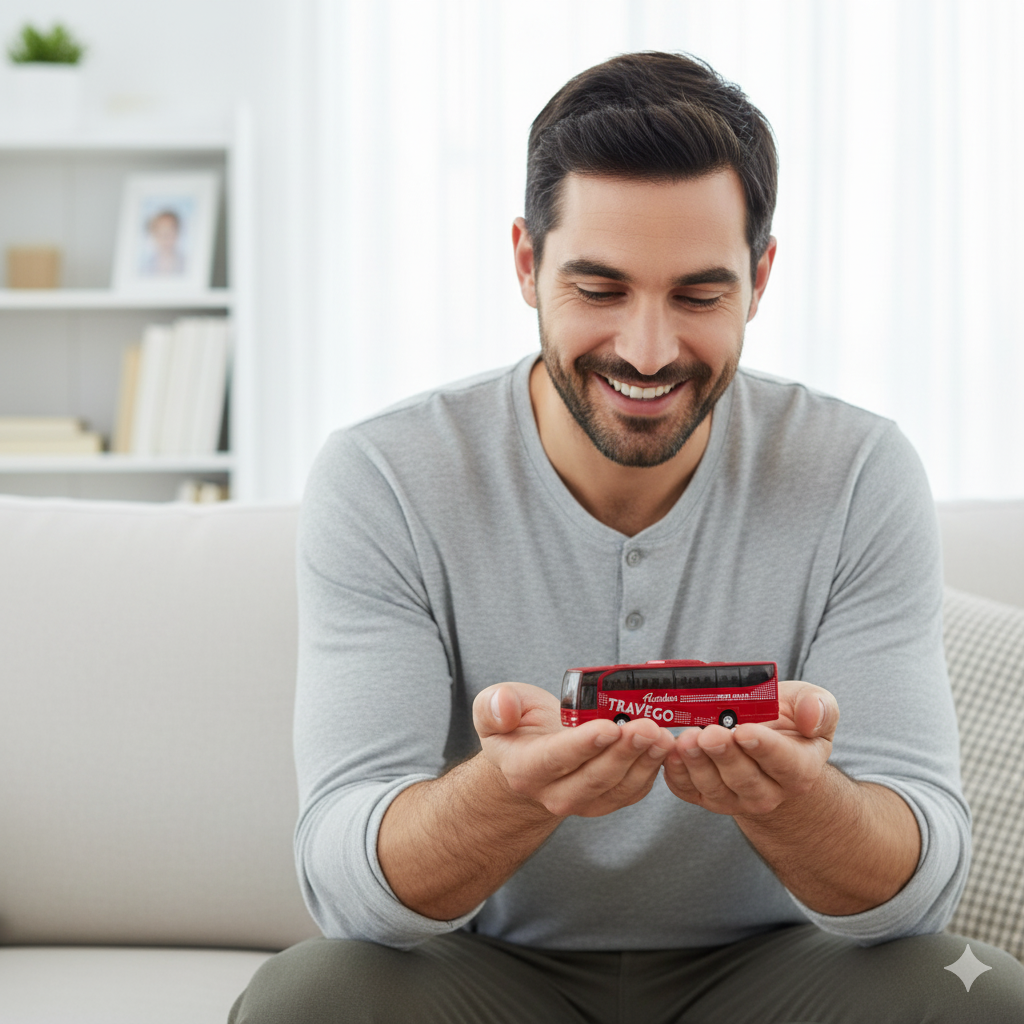 Bus Mercedes Benz Travego Escala 1:64 - Welly-6