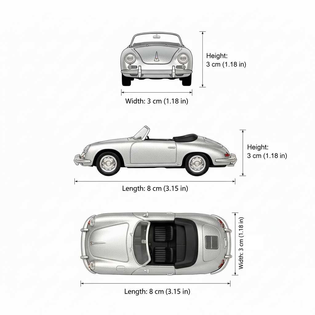 Auto Porsche 356B - Welly Escala 1:60-4