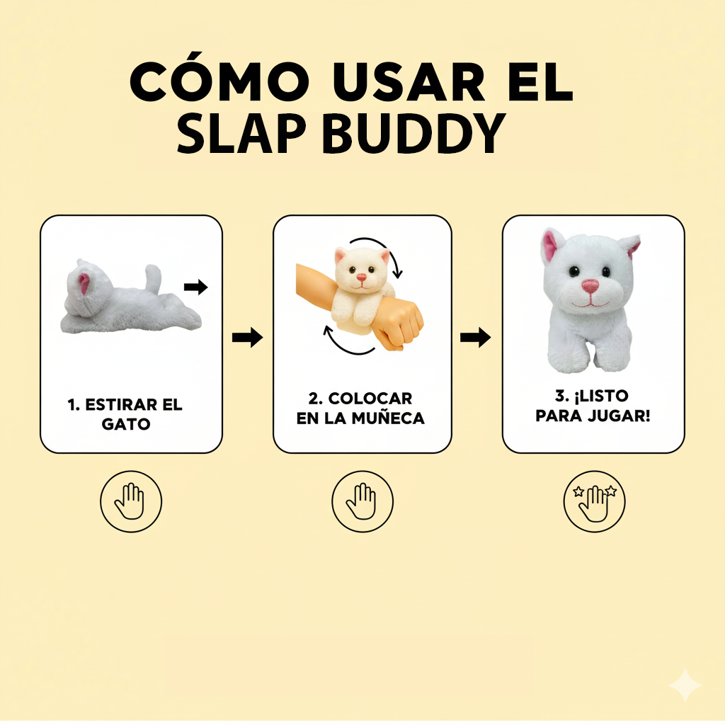 Peluche Pulsera Slap-Buddy 20 cm Gato - Toyng-3