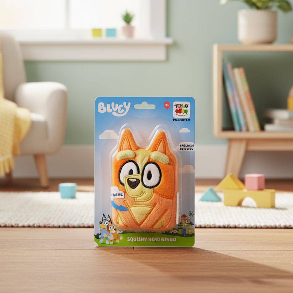 Peluche Squishy Head Bingo - Bluey-6