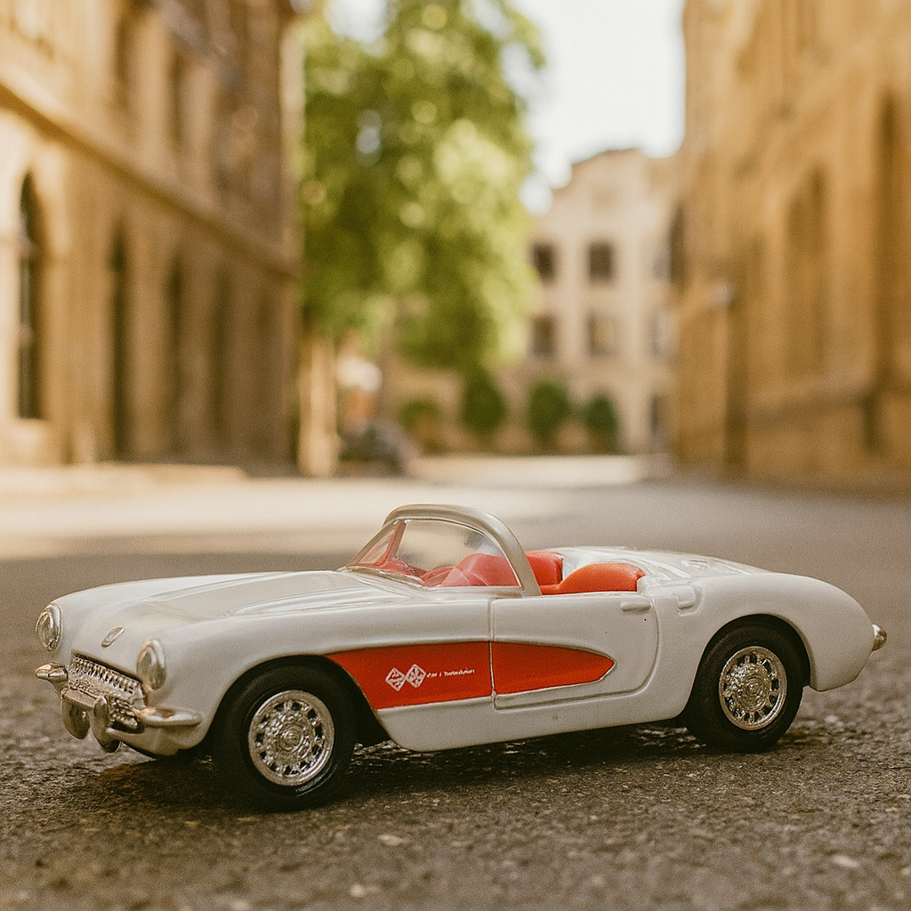 Auto Chevrolet Corvette 1957 - Welly Escala 1:60-2