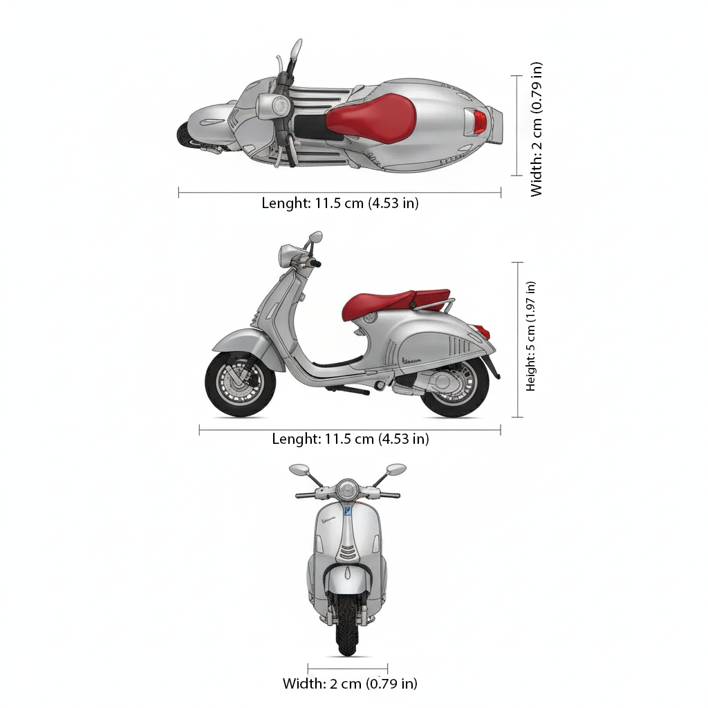 Moto Vespa 2014 946 - Welly Escala 1:18-3