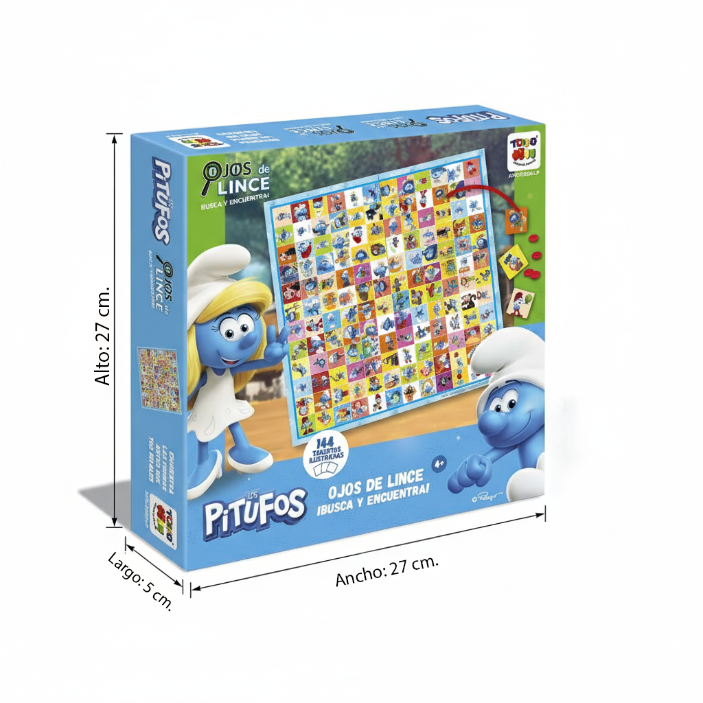Juego de Mesa Ojos De Lince Pitufos - Los Pitufos-4