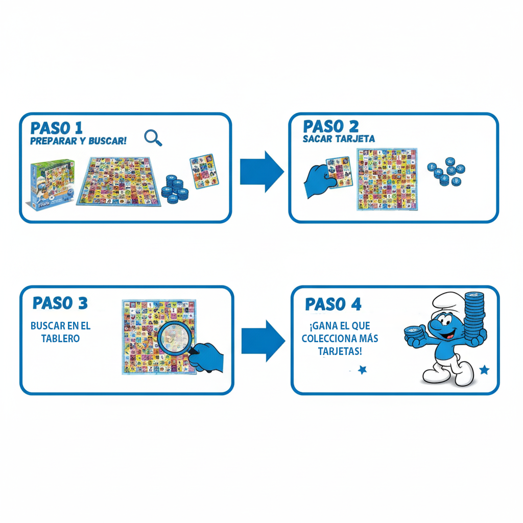 Juego de Mesa Ojos De Lince Pitufos - Los Pitufos-7