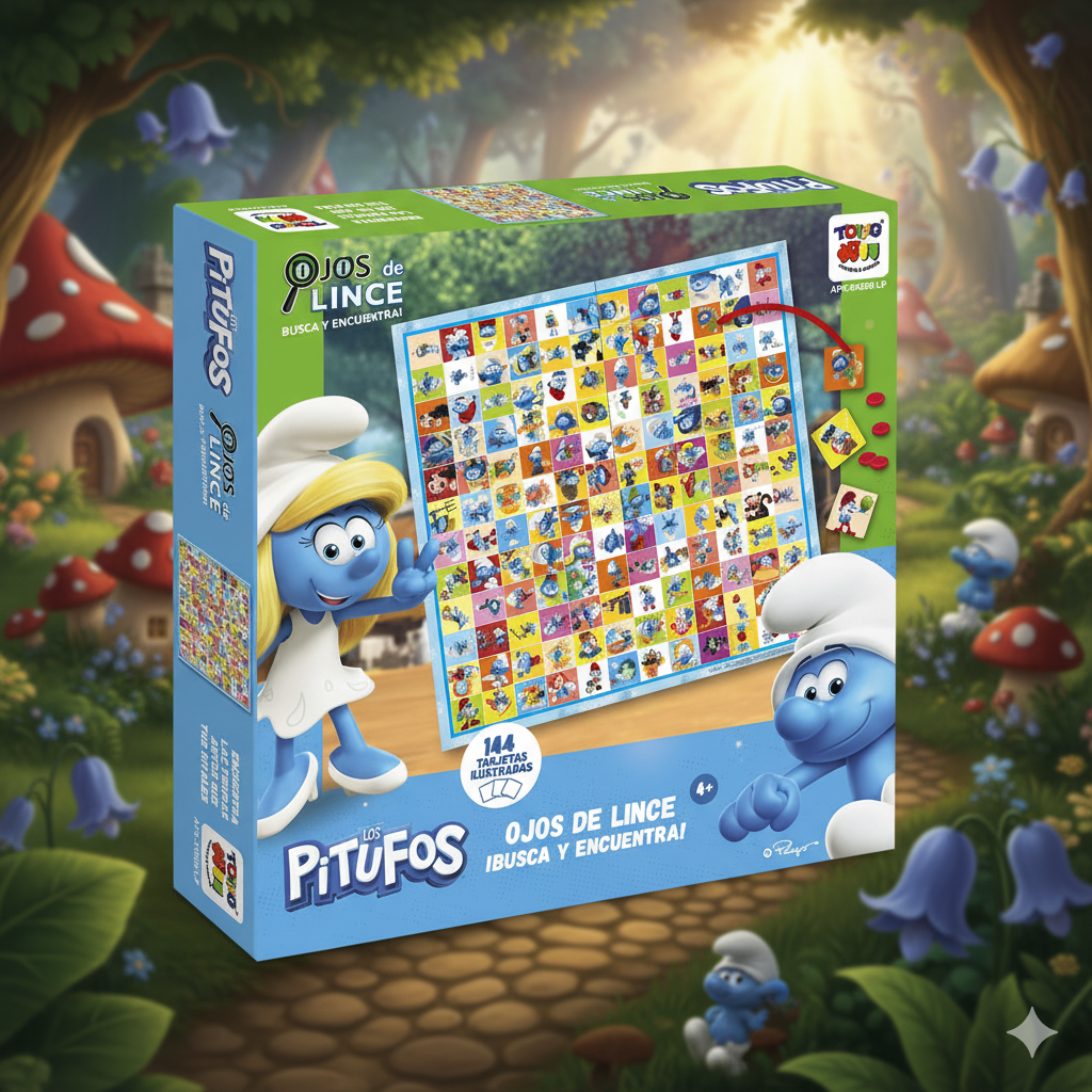 Juego de Mesa Ojos De Lince Pitufos - Los Pitufos-6