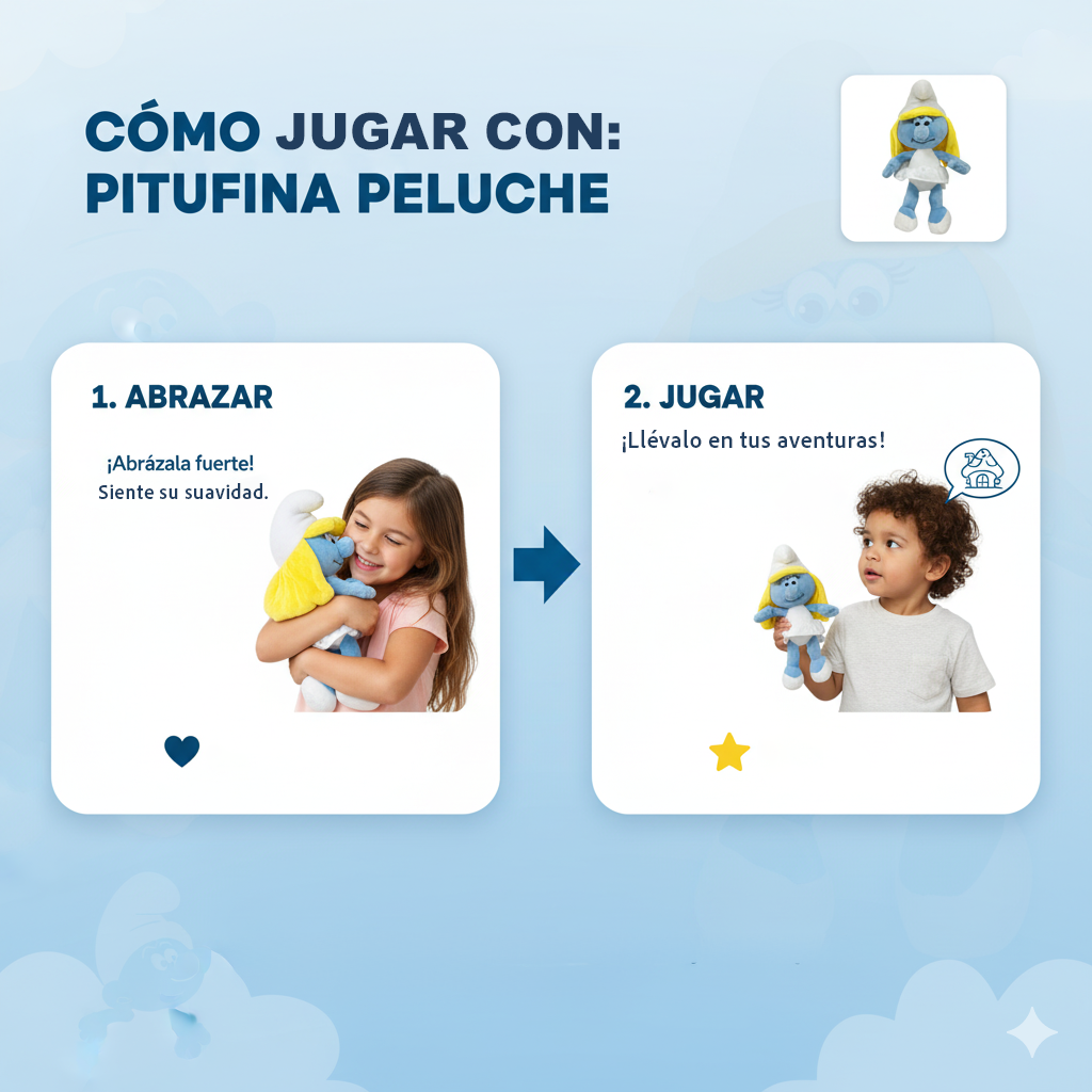 Peluche Pitufina - Los Pitufos-7