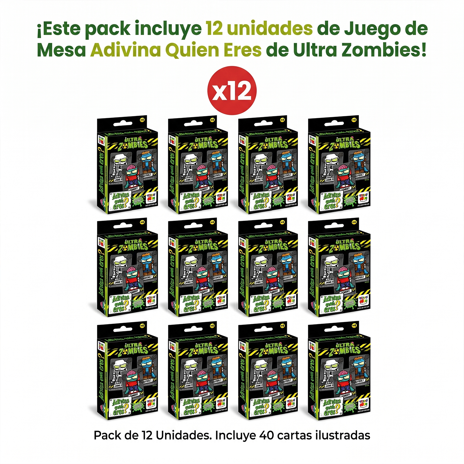 Pack 12 Flash Cards Adivina Quién Eres Ultra Zombies-3