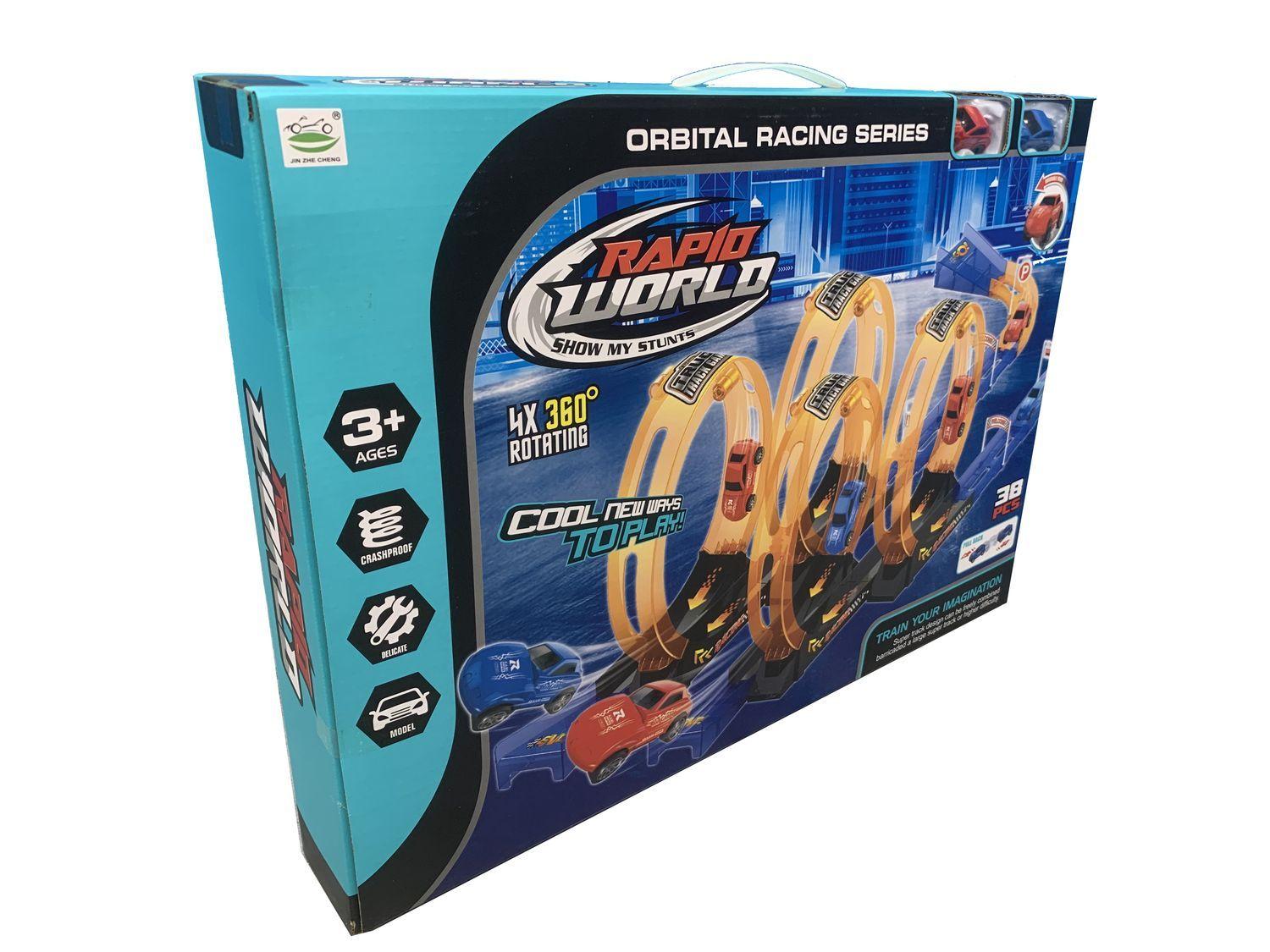 Juguete Pista 38 Piezas 2 Autos Pull Back - Toyng-2