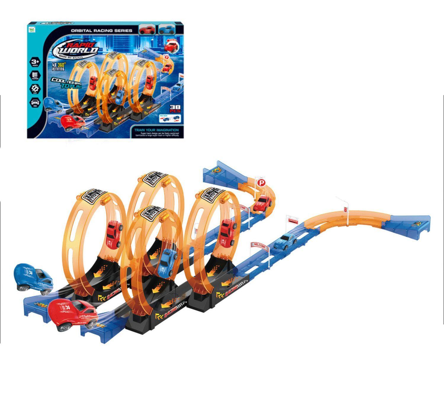Juguete Pista 38 Piezas 2 Autos Pull Back - Toyng-6