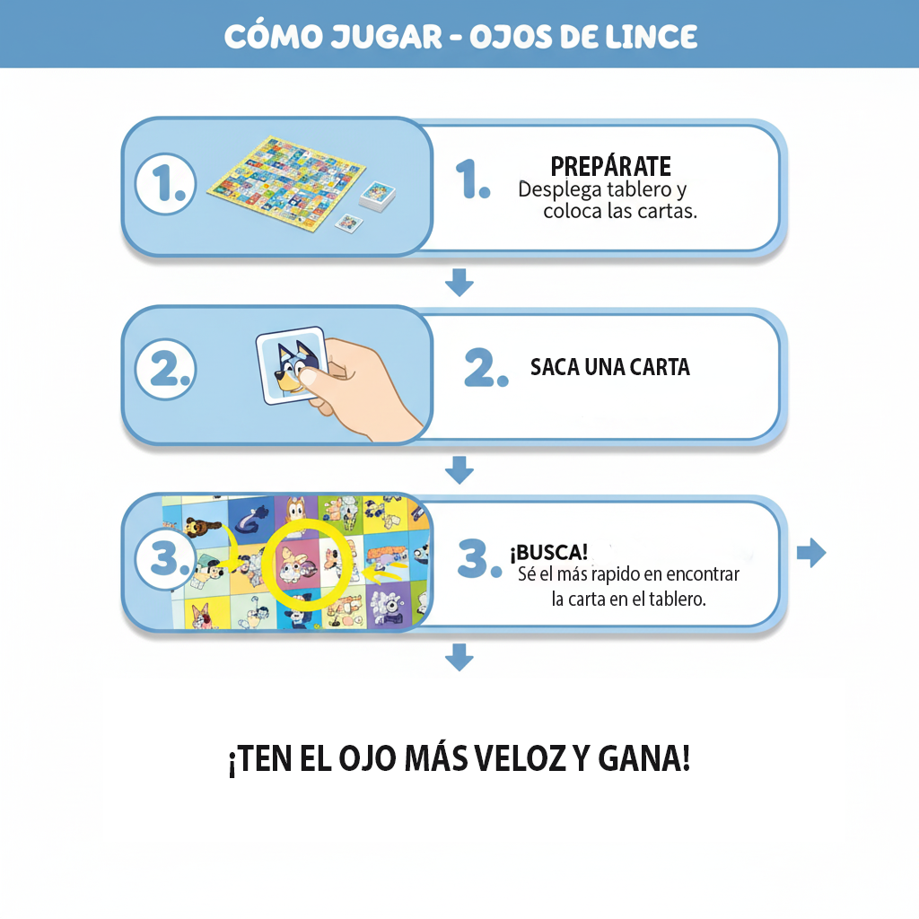 Juego de Mesa Ojos De Lince - Bluey-4