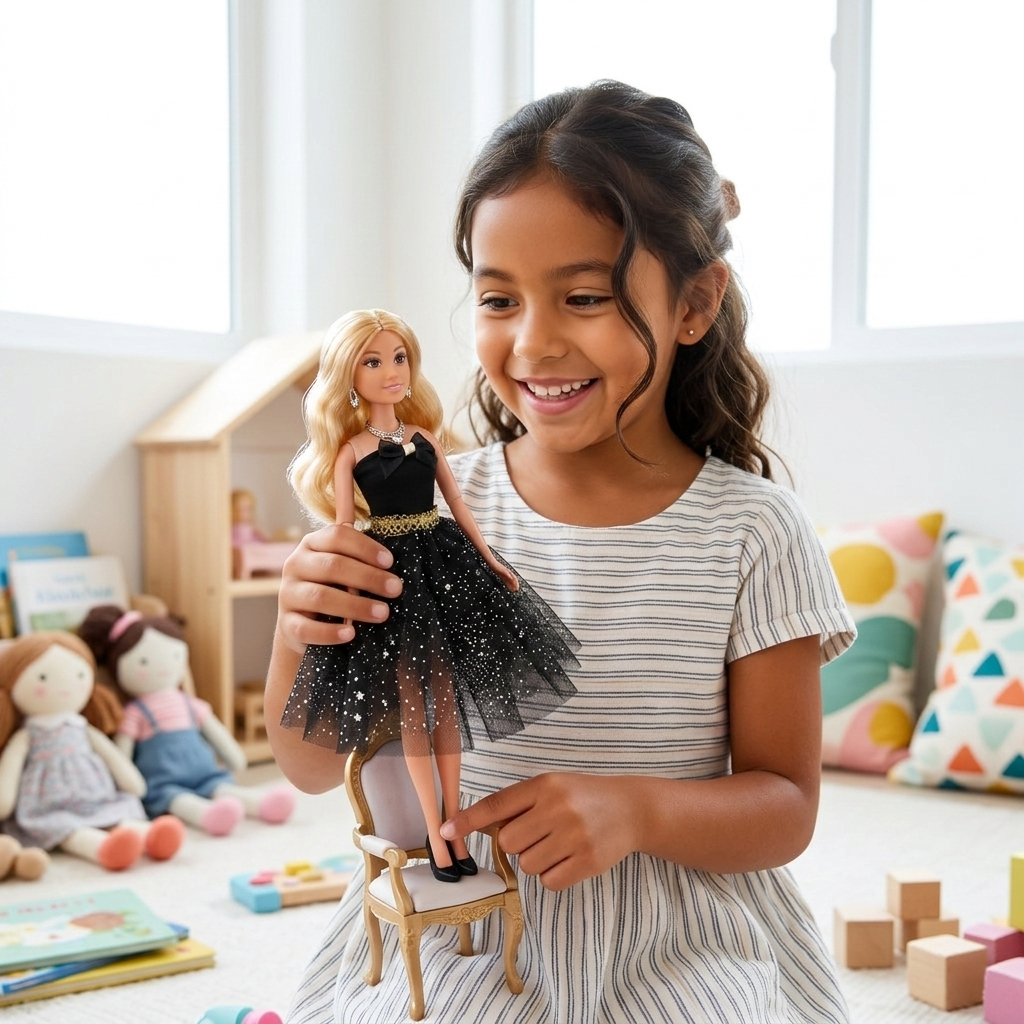 Juguete Muñeca Vestido Negro - Toyng-5