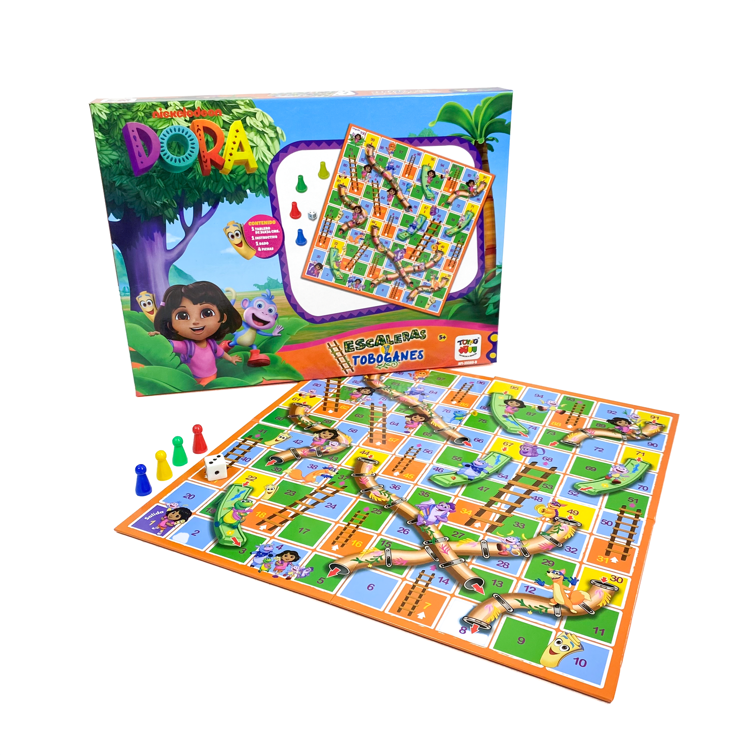 Juego de Mesa Escalera Y Toboganes - Dora La Exploradora-2