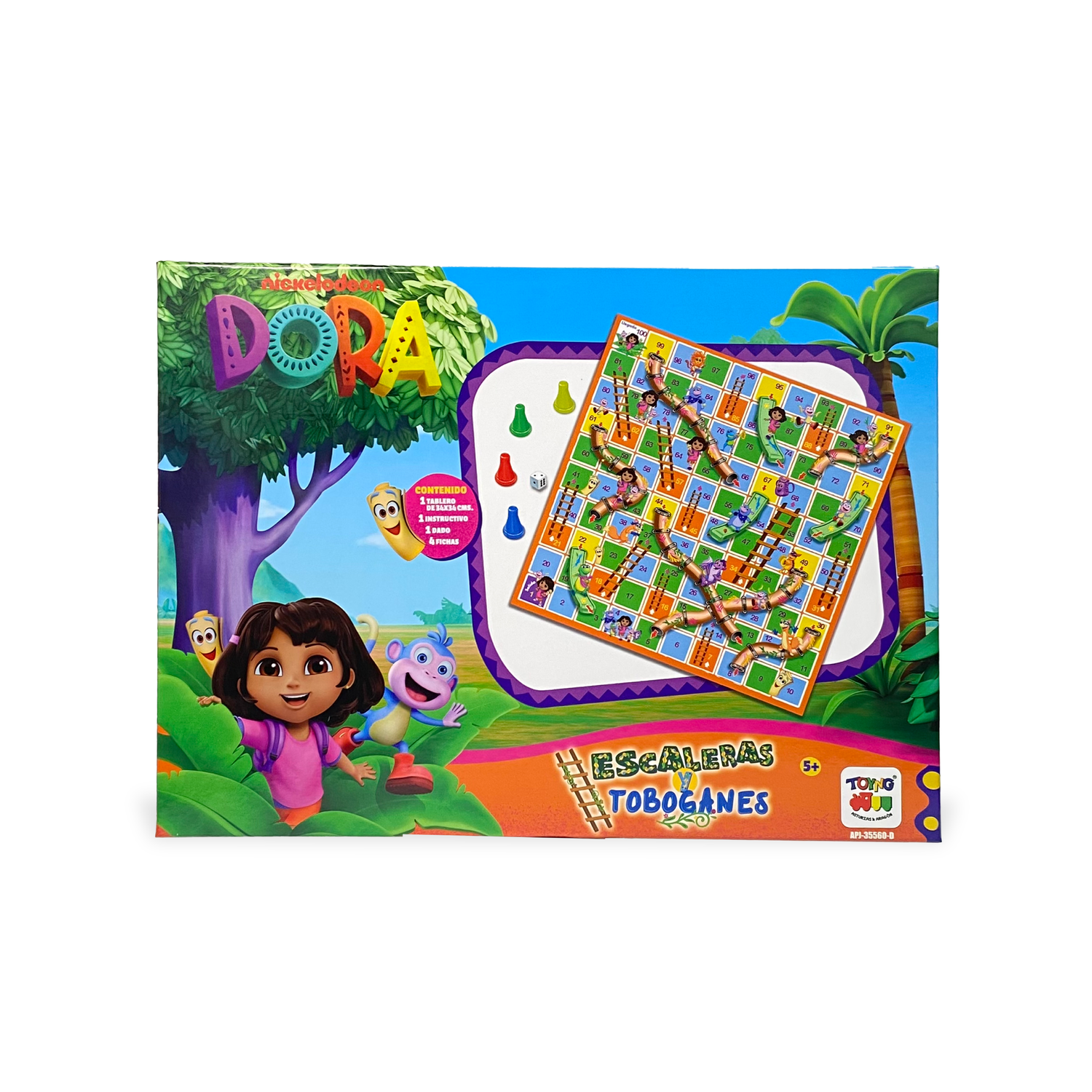 Juego de Mesa Escalera Y Toboganes - Dora La Exploradora-2
