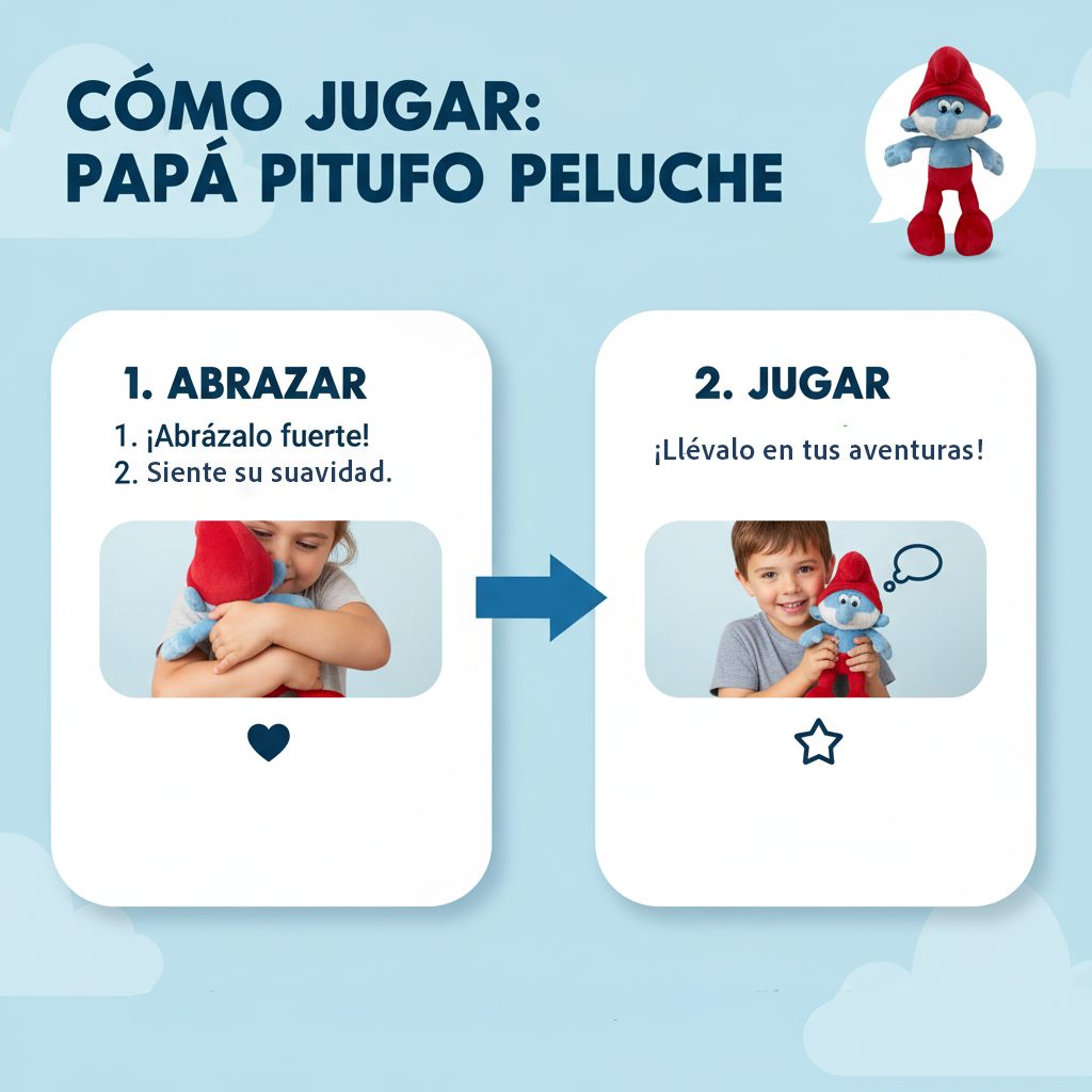 Peluche Papá Pitufo - Los Pitufos-7